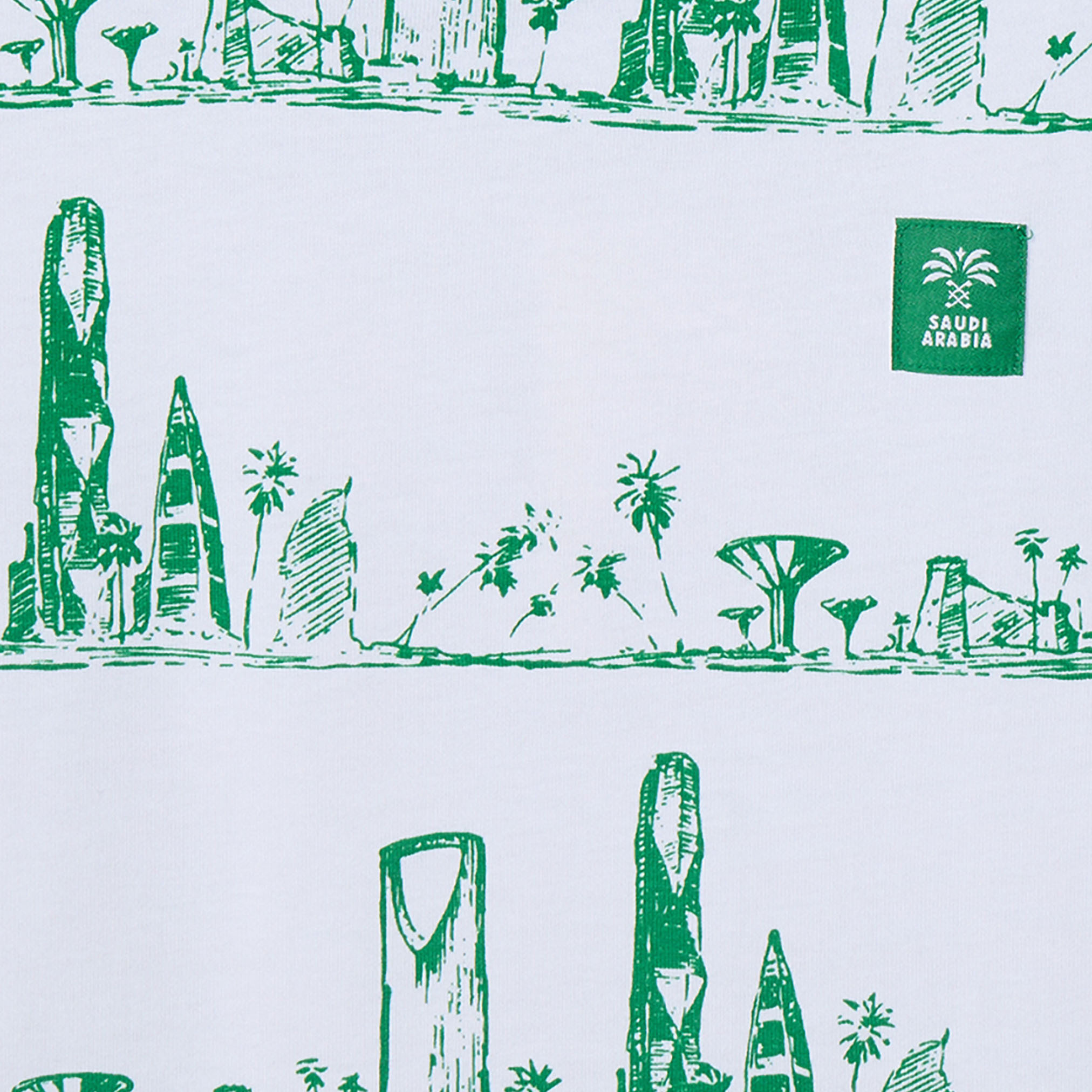 Juniors Crew Neck Short Sleeves T-shirt and Shorts Set with KSA National Day Print-boys-clothing-setsandcoords-image-5