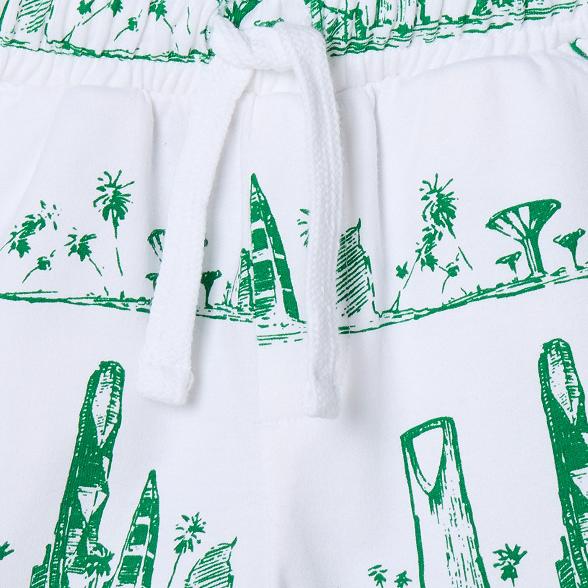 Juniors Crew Neck Short Sleeves T-shirt and Shorts Set with KSA National Day Print-boys-clothing-setsandcoords-image-6