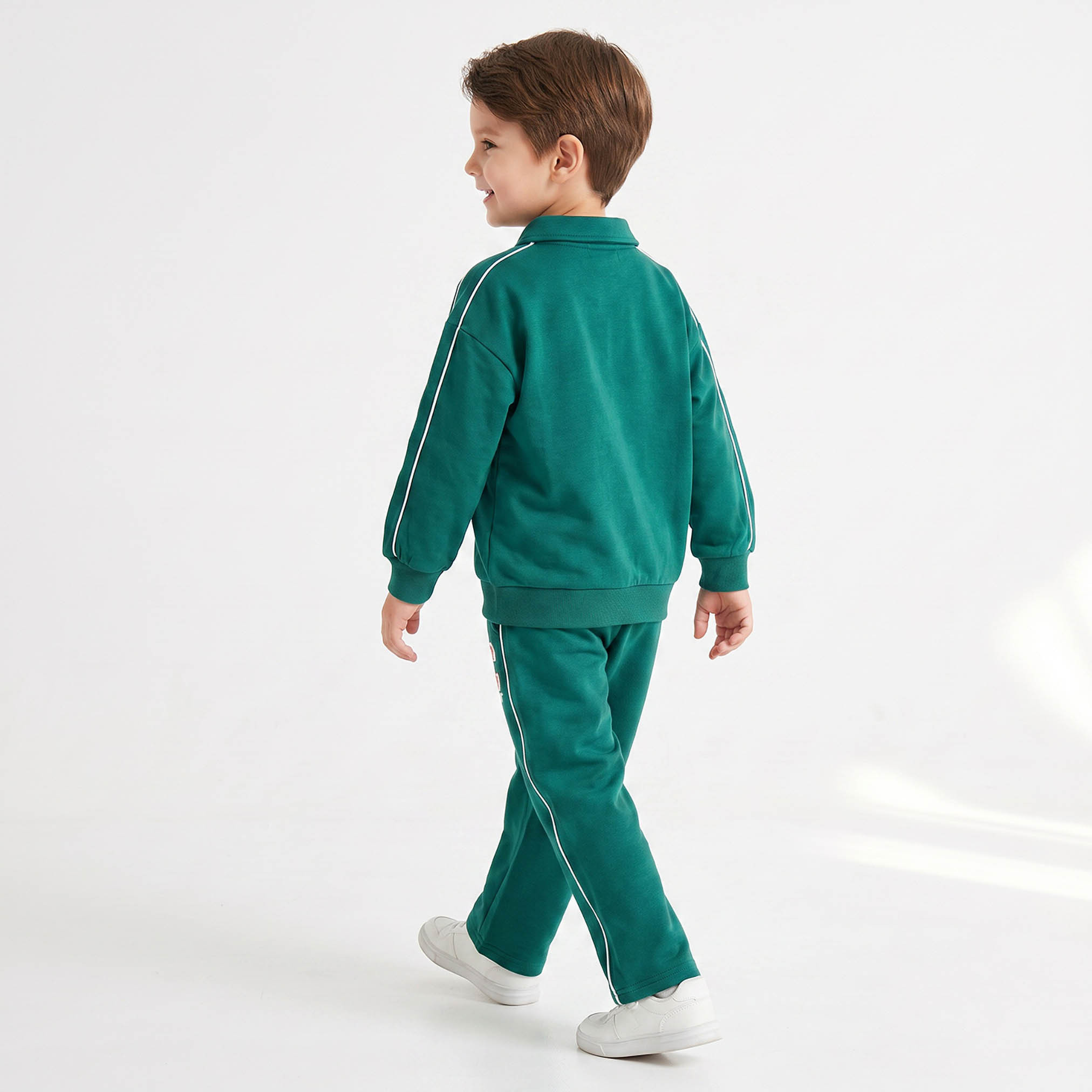Juniors Collared Long Sleeves Sweatshirt and Track Pants Set with Drawstring Closure-boys-clothing-setsandcoords-image-4