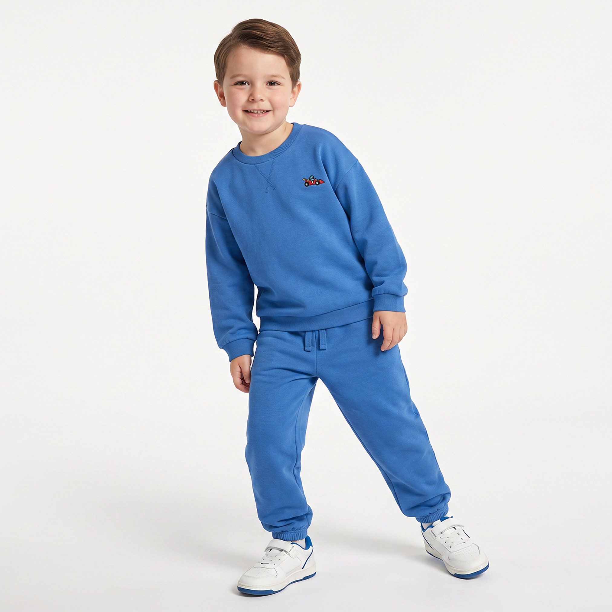 Juniors Crew Neck Long Sleeves Sweatshirt and Joggers Set with Embroidery-boys-clothing-setsandcoords-image-1