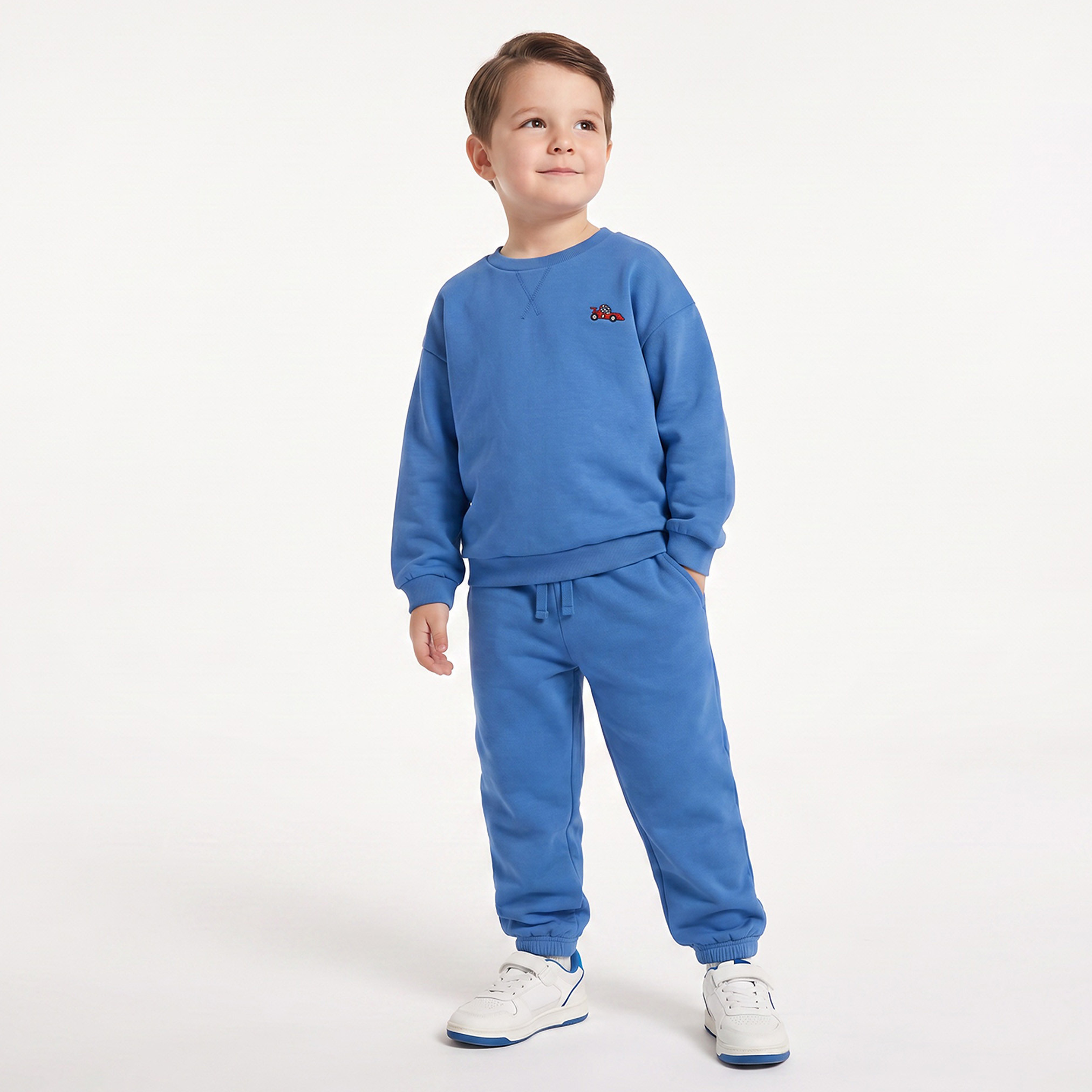 Juniors Crew Neck Long Sleeves Sweatshirt and Joggers Set with Embroidery-boys-clothing-setsandcoords-image-4