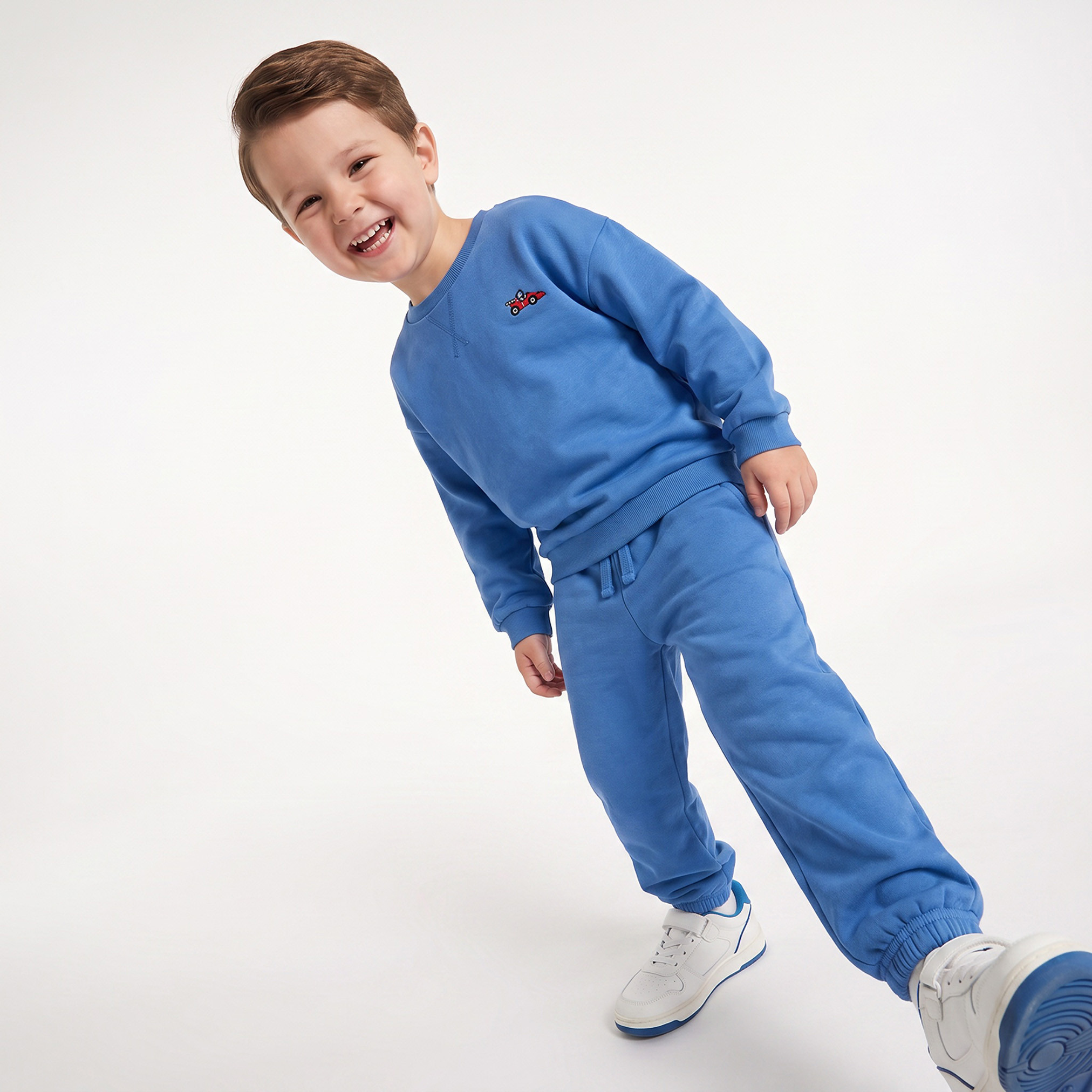 Juniors Crew Neck Long Sleeves Sweatshirt and Joggers Set with Embroidery-boys-clothing-setsandcoords-image-6
