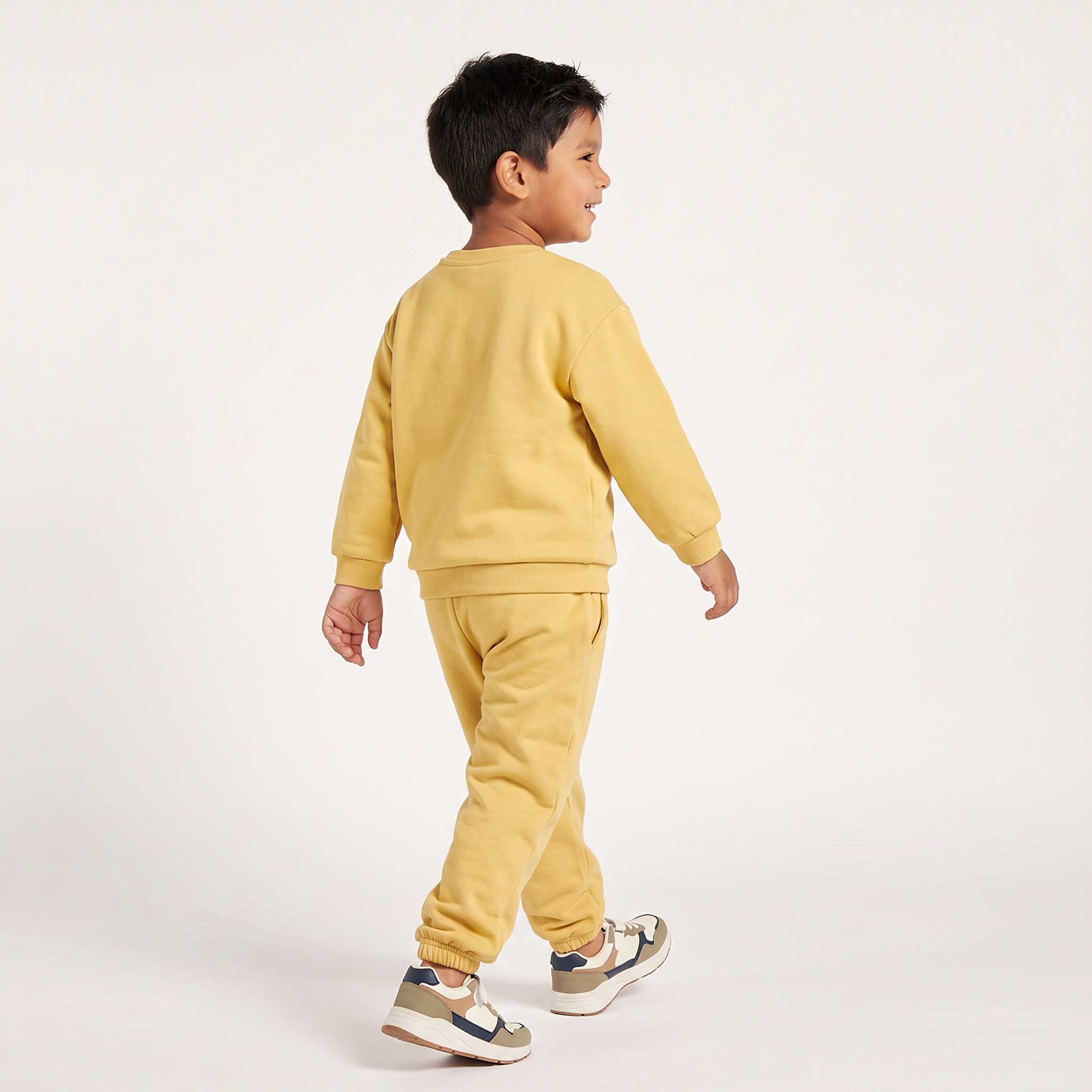 Juniors Crew Neck Long Sleeves Sweatshirt and Joggers Set with Drawstring Closure-boys-clothing-setsandcoords-image-4