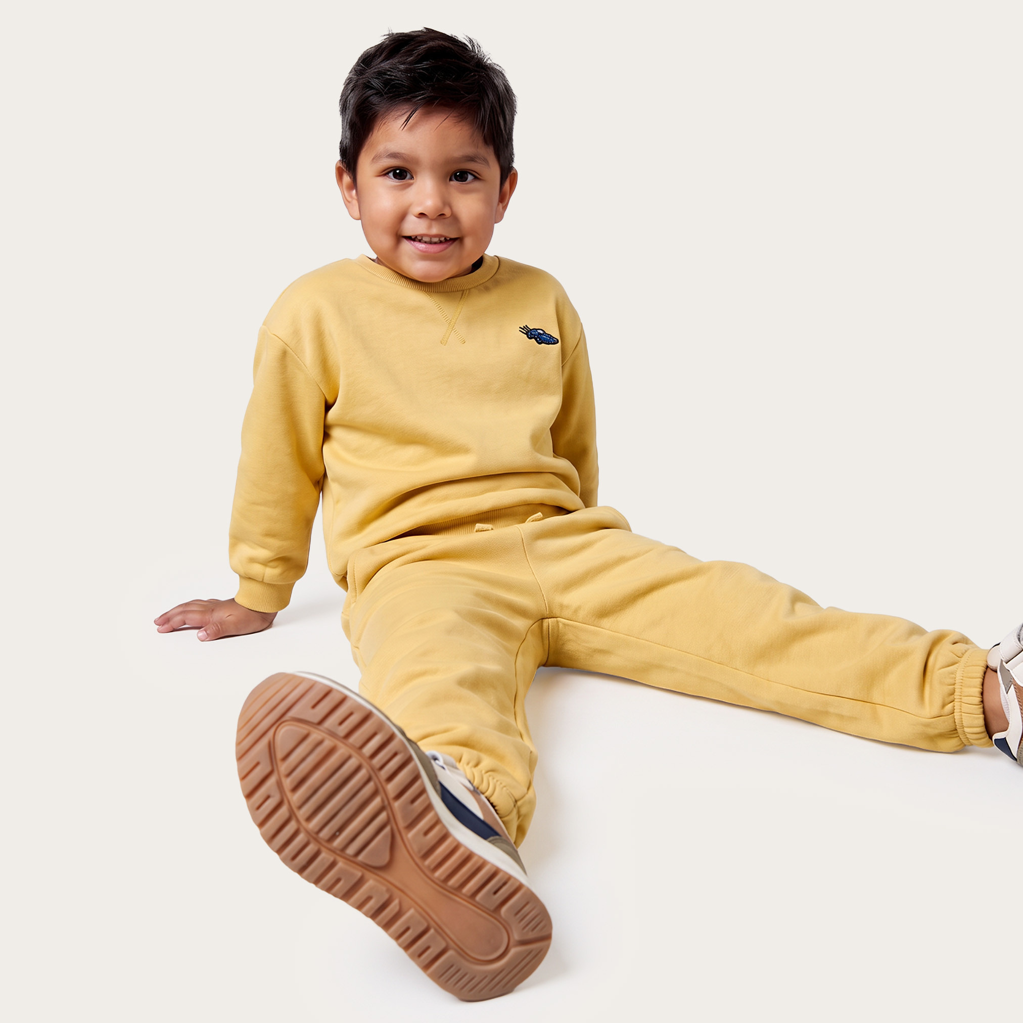 Juniors Crew Neck Long Sleeves Sweatshirt and Joggers Set with Drawstring Closure-boys-clothing-setsandcoords-image-7
