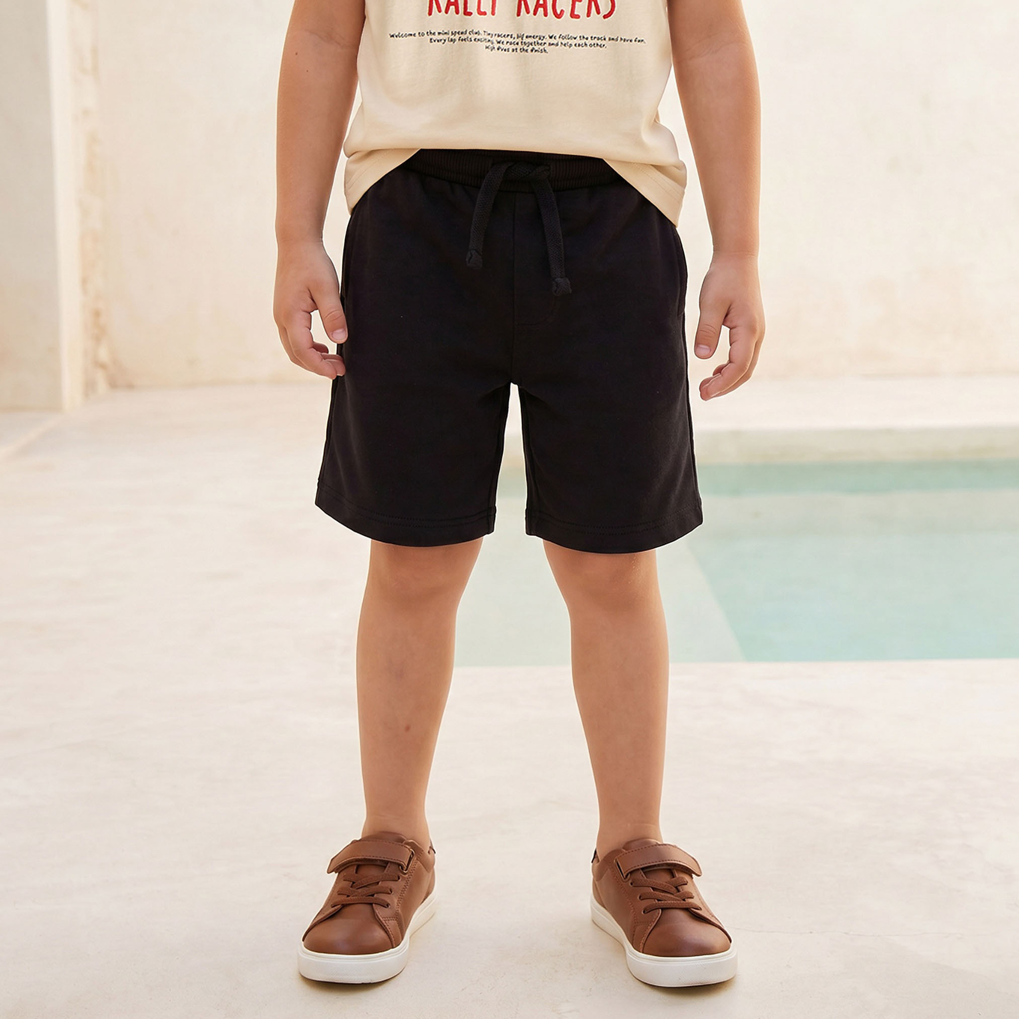Juniors Crew Neck Short Sleeves T-shirt and Shorts Set with Race Car Print-boys-clothing-setsandcoords-image-3