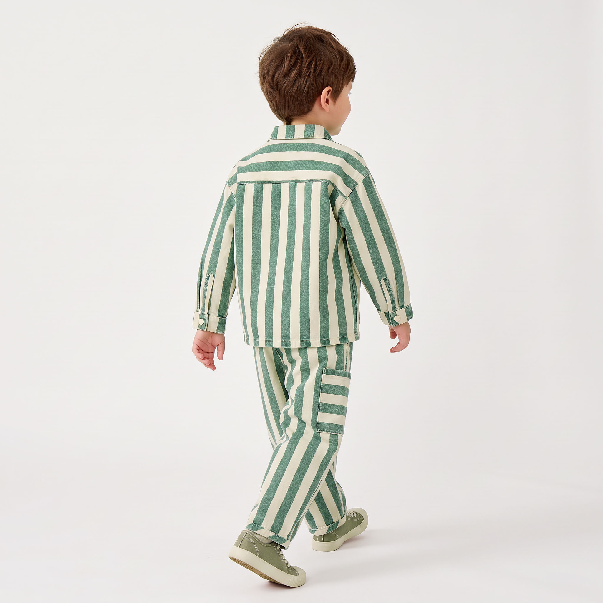 طقم قميص بياقة وأكمام طويلة وبنطلون برباط إغلاق من جونيورز-boys-clothing-setsandcoords-image-2