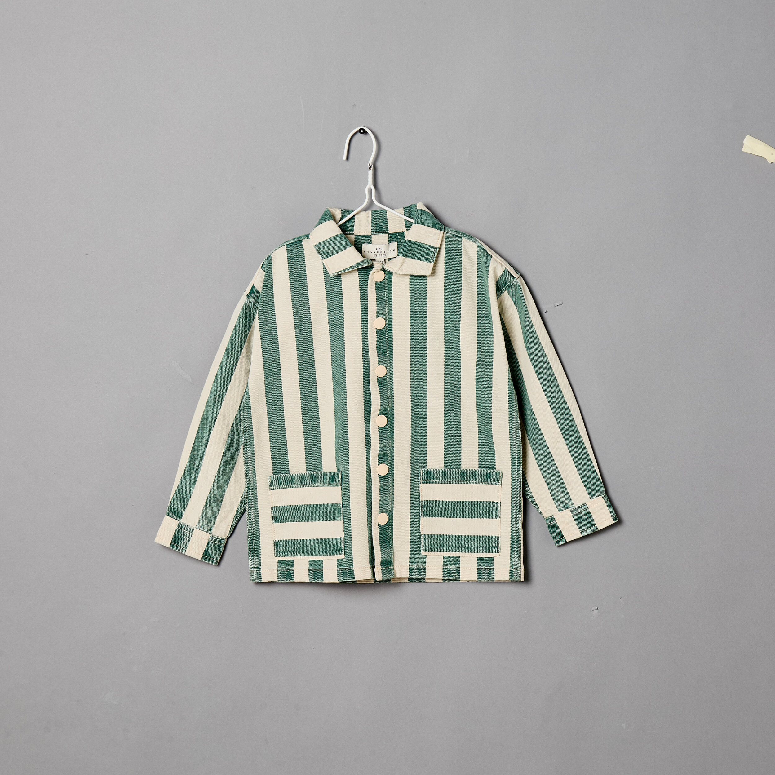 طقم قميص بياقة وأكمام طويلة وبنطلون برباط إغلاق من جونيورز-boys-clothing-setsandcoords-image-8