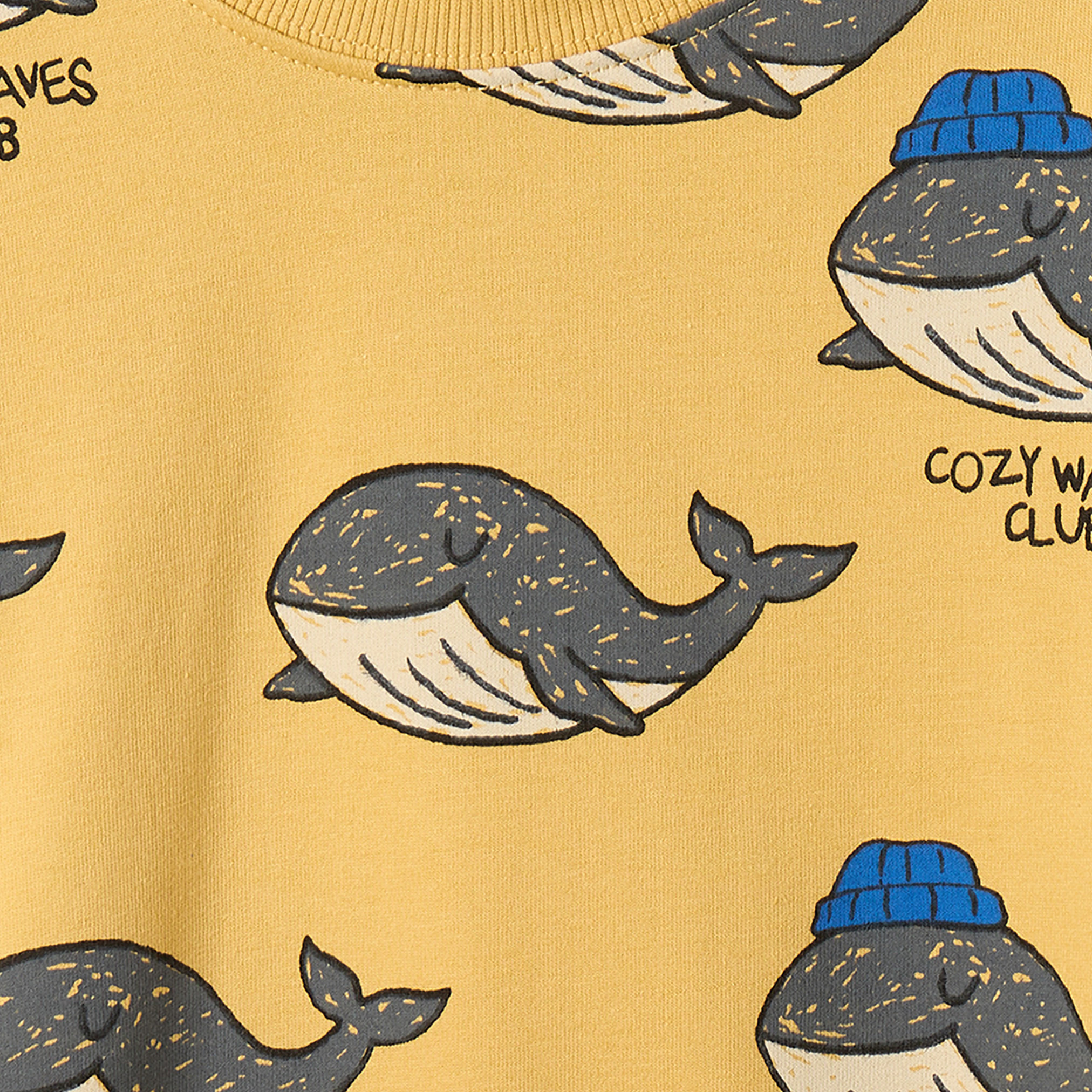 Juniors Crew Neck Long Sleeves Sweatshirt and Joggers Set with Whale Print-boys-clothing-setsandcoords-image-6