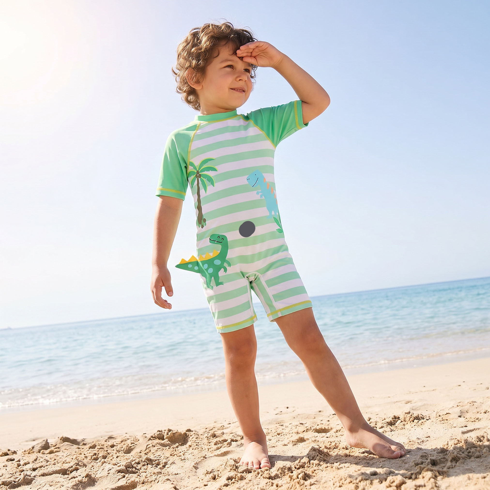 بدلة سباحة مخططة للأولاد من جونيورز-baby-boys-clothing-swimwear-image-1