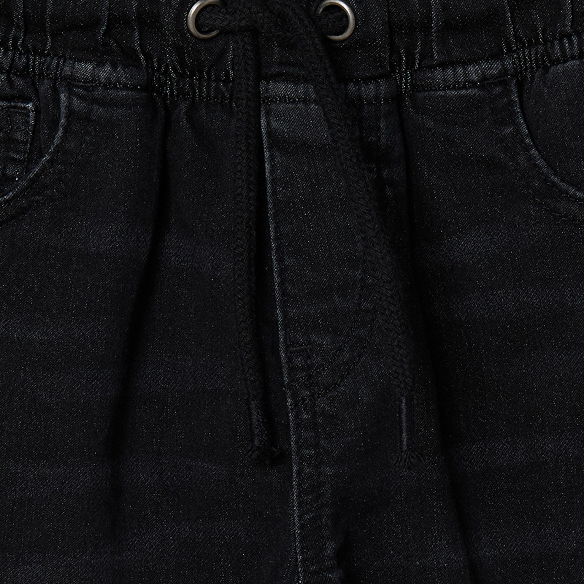 Juniors Elasticated Drawstring Jeans with Pockets-baby-boys-clothing-bottoms-jeans-image-4