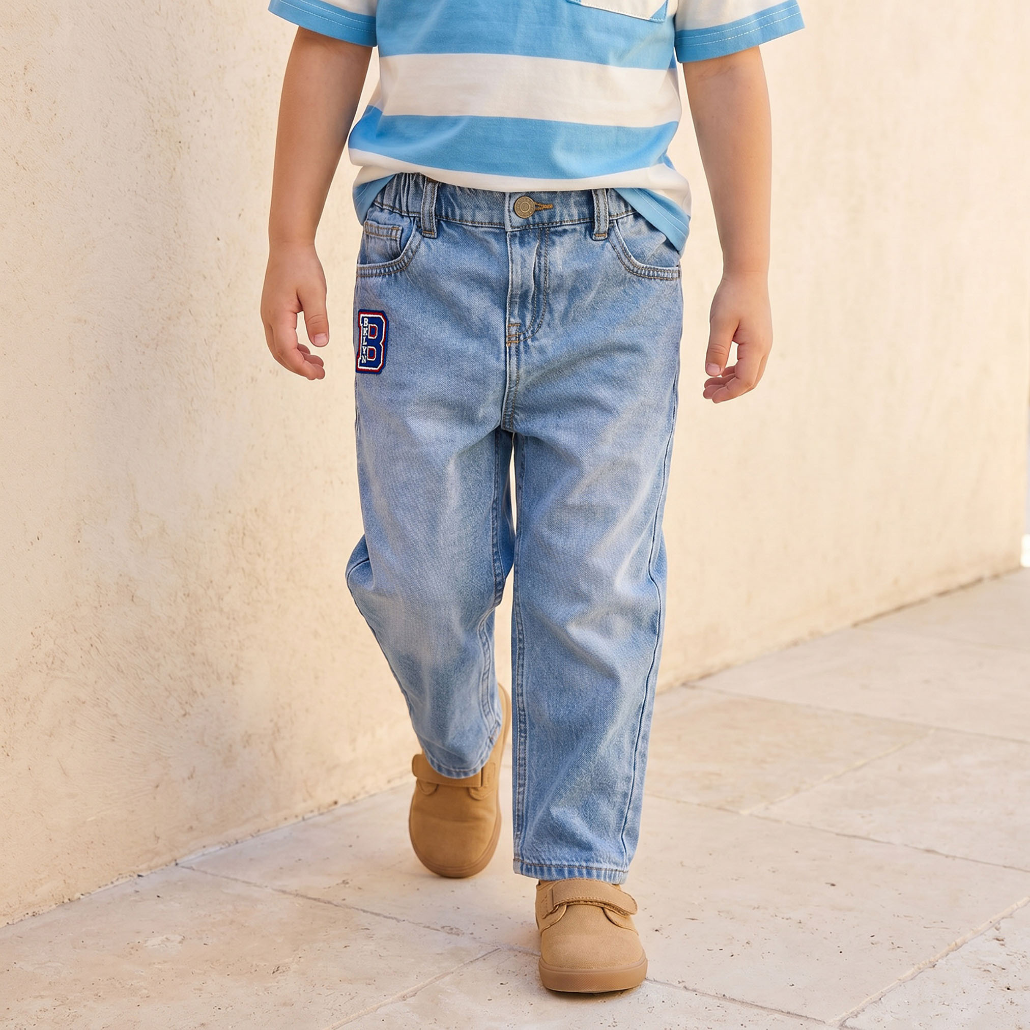 Juniors Jeans with Elasticated Waist-boys-clothing-bottoms-jeans-image-1