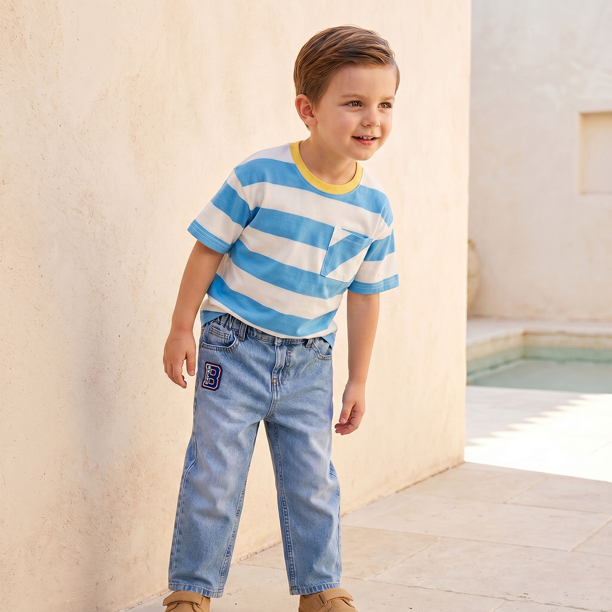 Juniors Jeans with Elasticated Waist-boys-clothing-bottoms-jeans-image-5