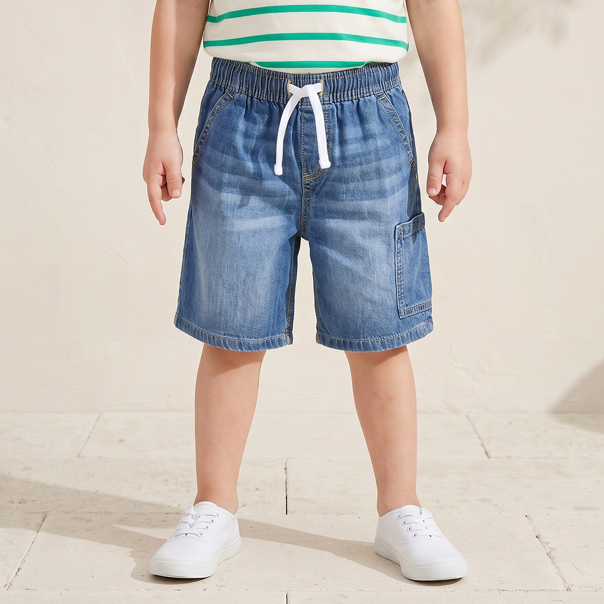 شورت برباط خصر مطاطي من جونيورز-baby-boys-clothing-bottoms-jeans-image-1