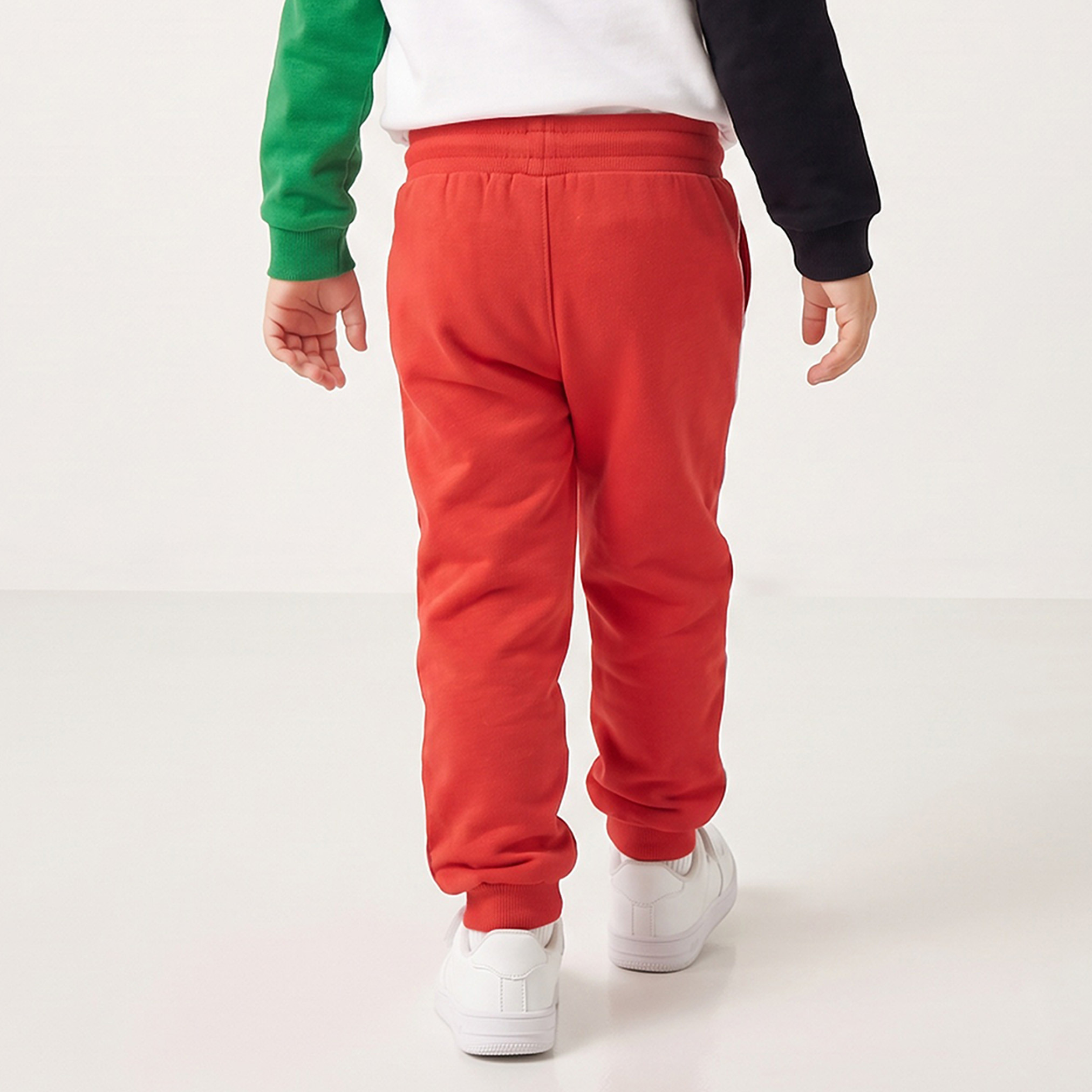Juniors Elasticated Waist Joggers with UAE National Day Print-boys-clothing-bottoms-joggersandtrackpants-image-2