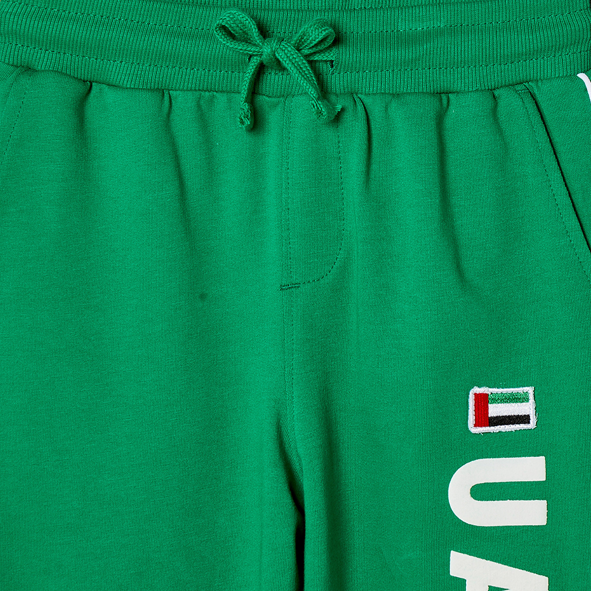 Juniors Elasticated Drawstring Waist Joggers with UAE National Day Print-boys-clothing-bottoms-joggersandtrackpants-image-4