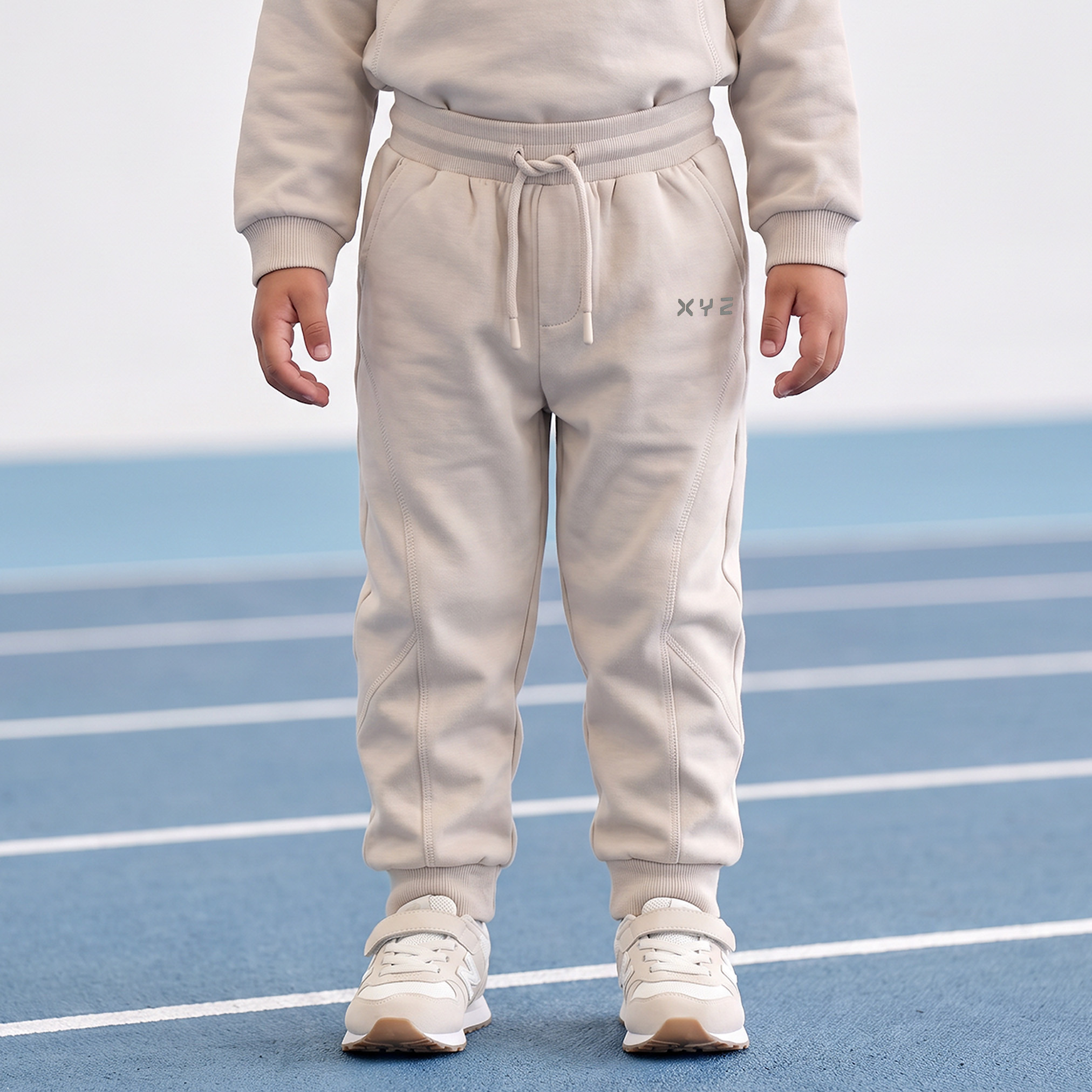 XYZ High Neck Long Sleeves Sweatshirt and Joggers Set with Zip Closure-boys-clothing-setsandcoords-image-3