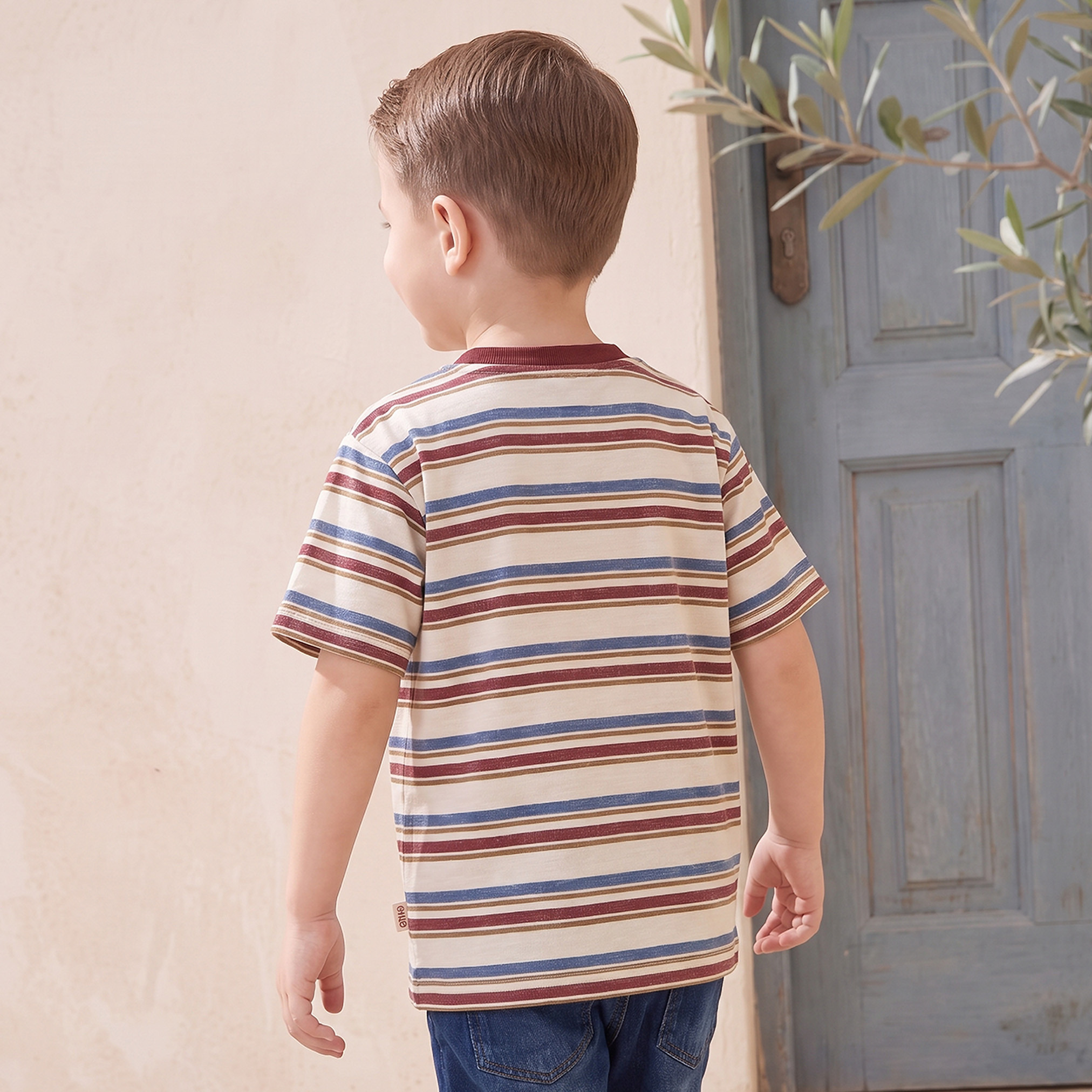 Eligo Crew Neck Short Sleeves T-shirt with Stripes-boys-clothing-tshirtsandpolos-image-3