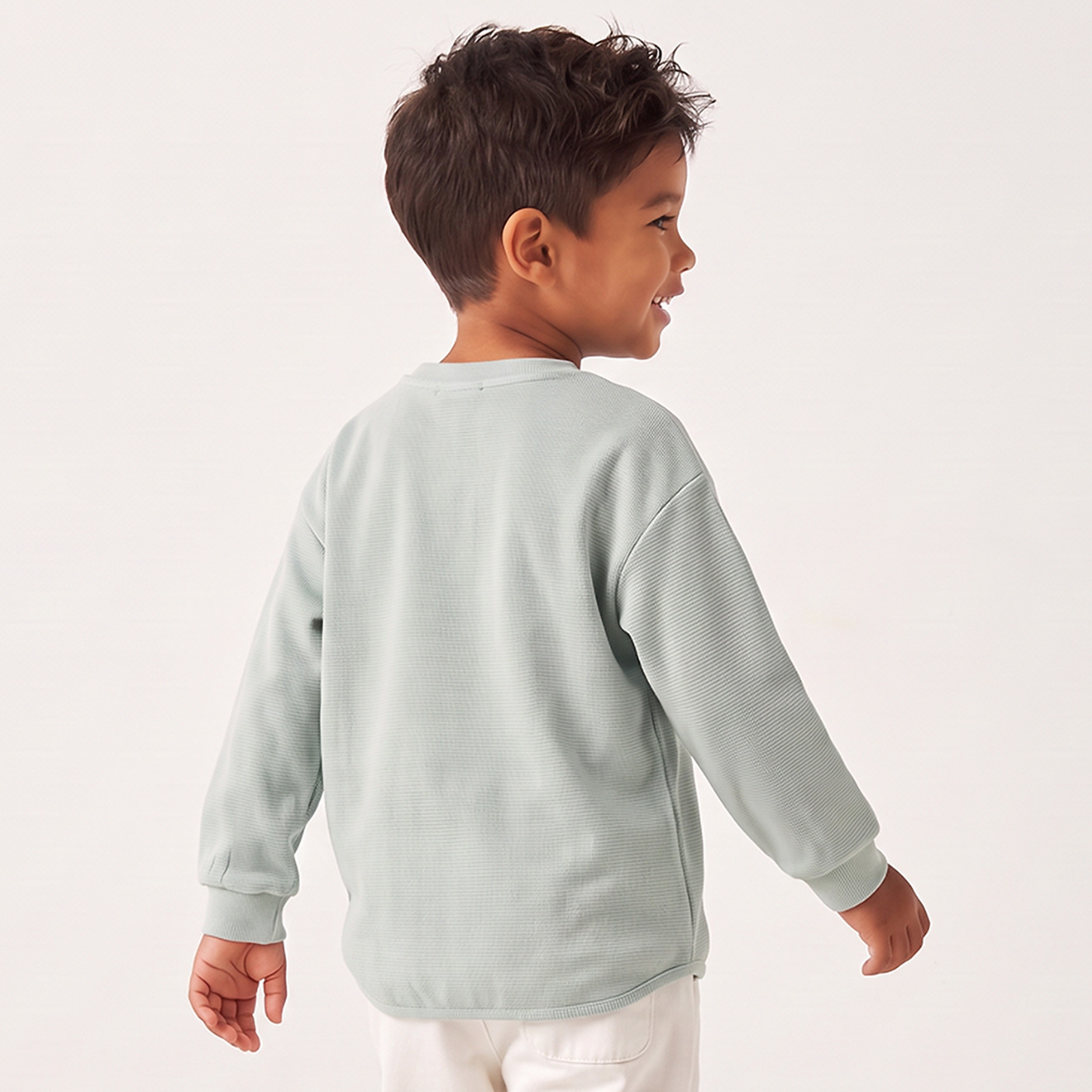 تيشيرت بأكمام طويلة وياقة ضيقة مع جيب-boys-clothing-tshirtsandpolos-image-2