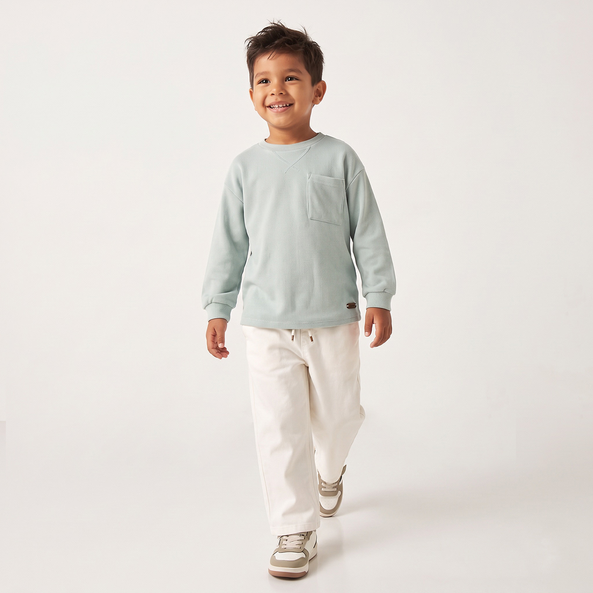 تيشيرت بأكمام طويلة وياقة ضيقة مع جيب-boys-clothing-tshirtsandpolos-image-5