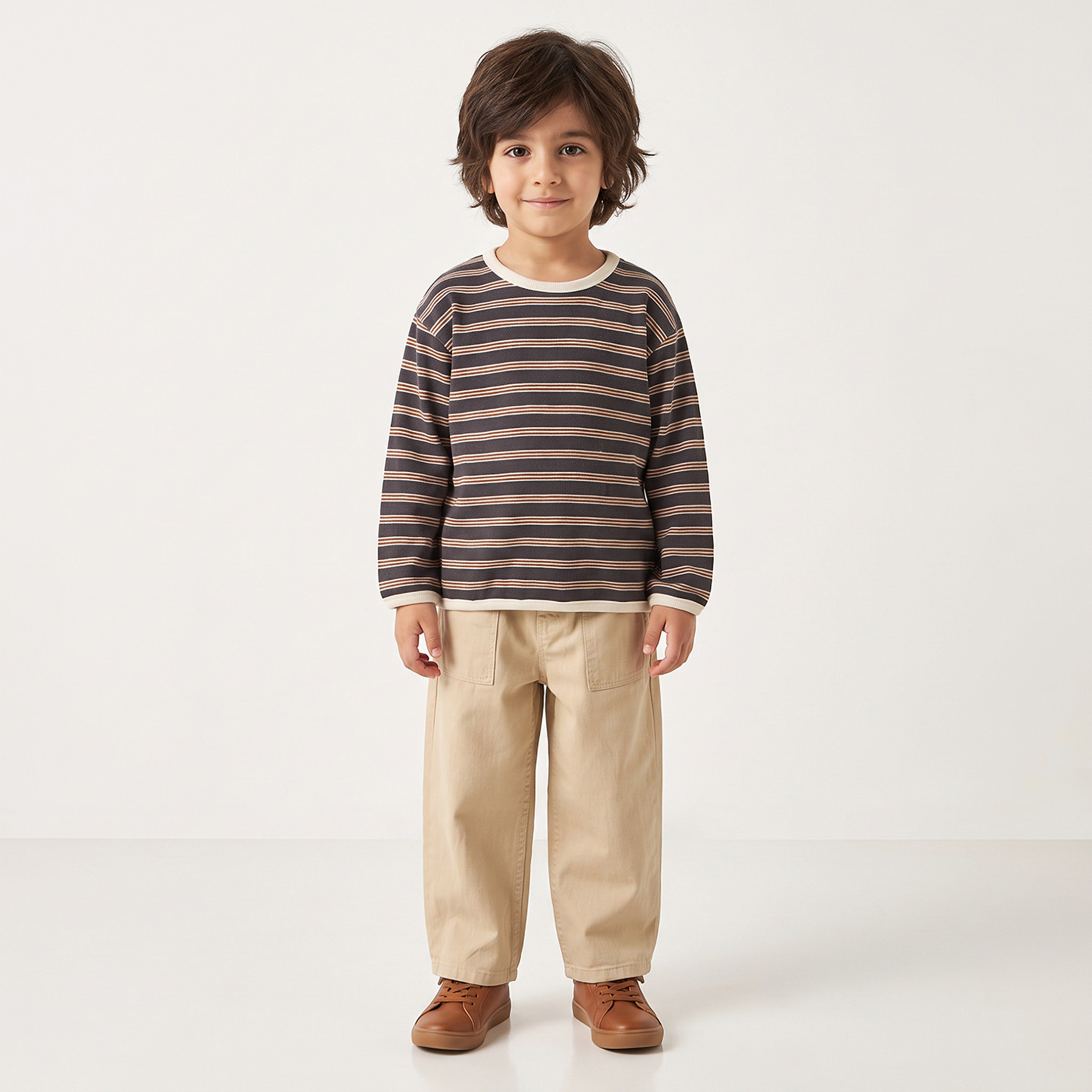 Eligo Crew Neck Long Sleeves T-shirt with Strips-boys-clothing-tshirtsandpolos-image-5