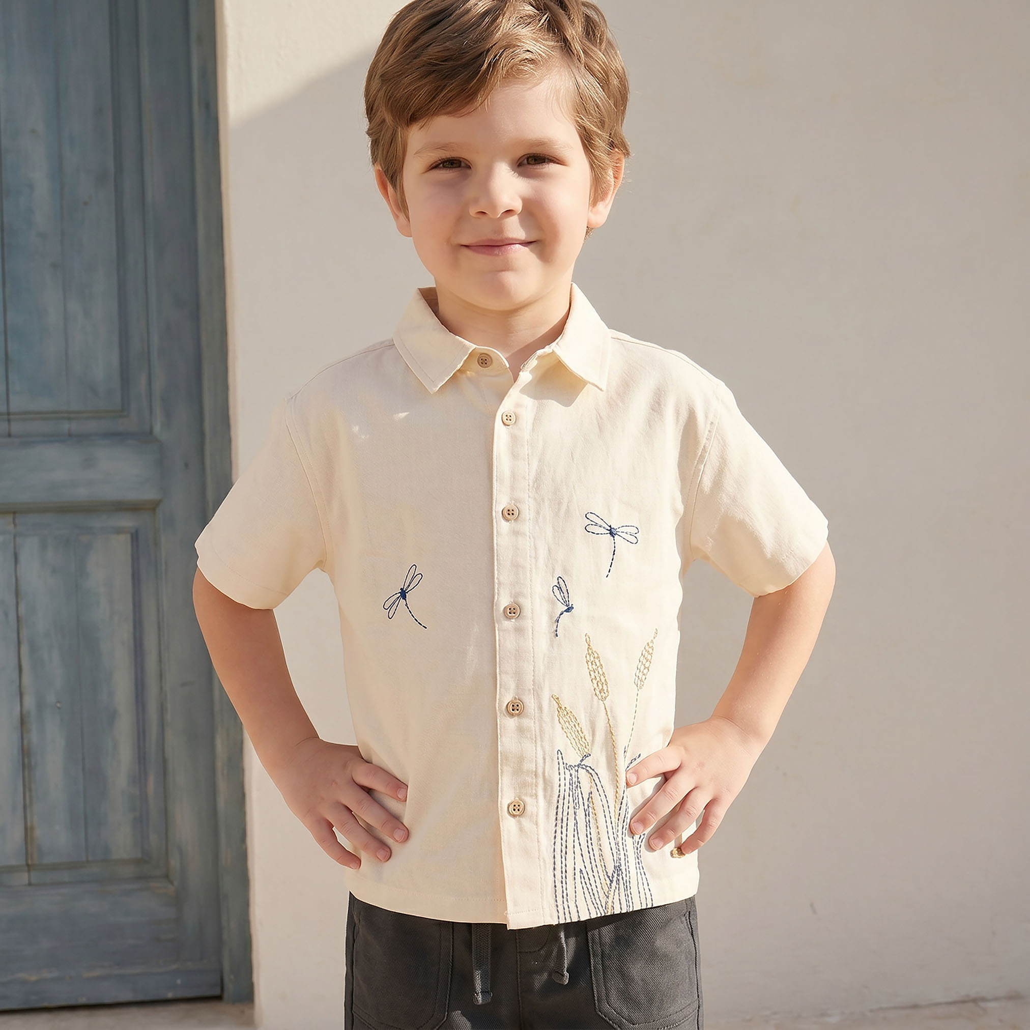 قميص مطرز بأكمام قصيرة من إليجو-boys-clothing-shirts-image-1
