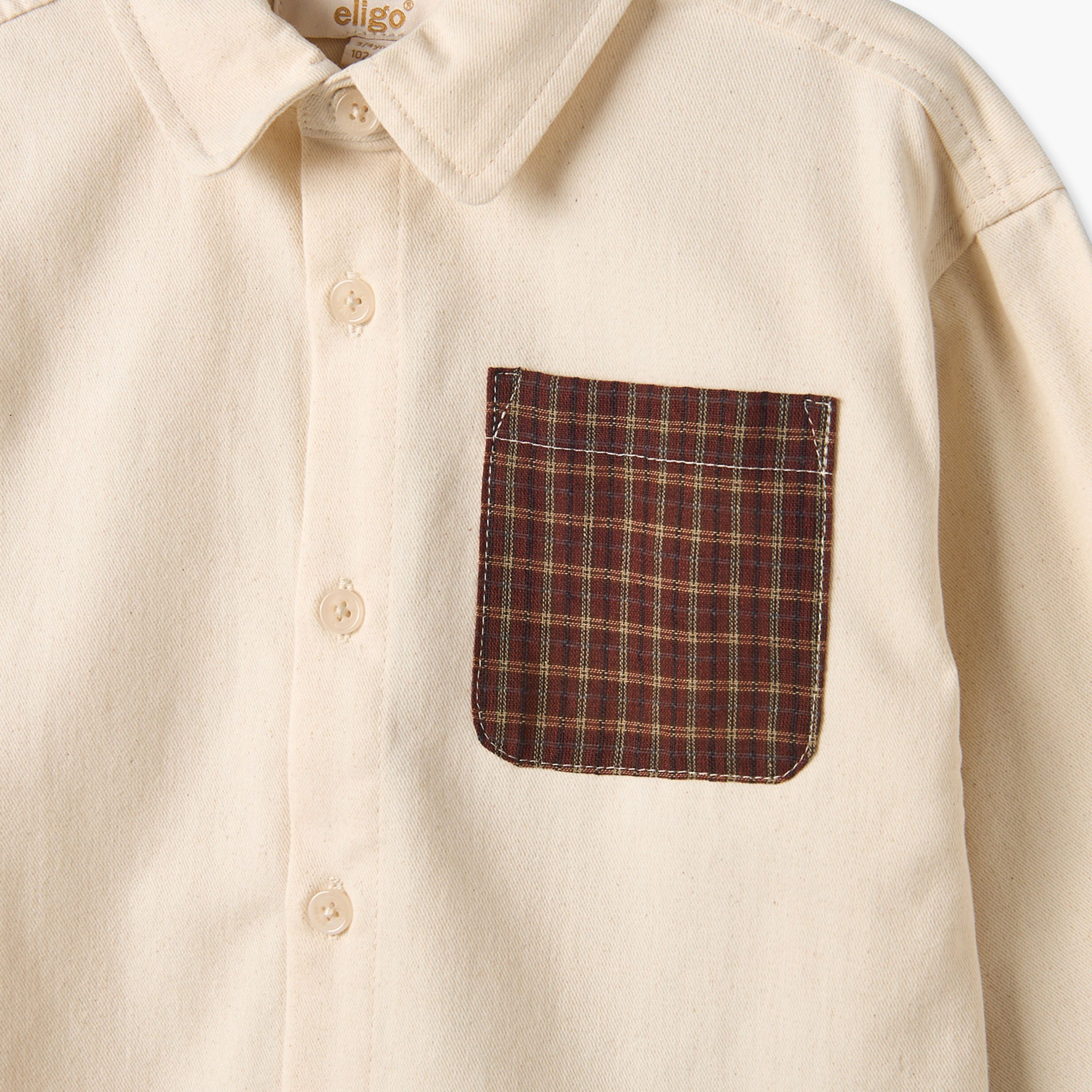 Eligo Long Sleeves Shirt with Pocket Detail-boys-clothing-shirts-image-3