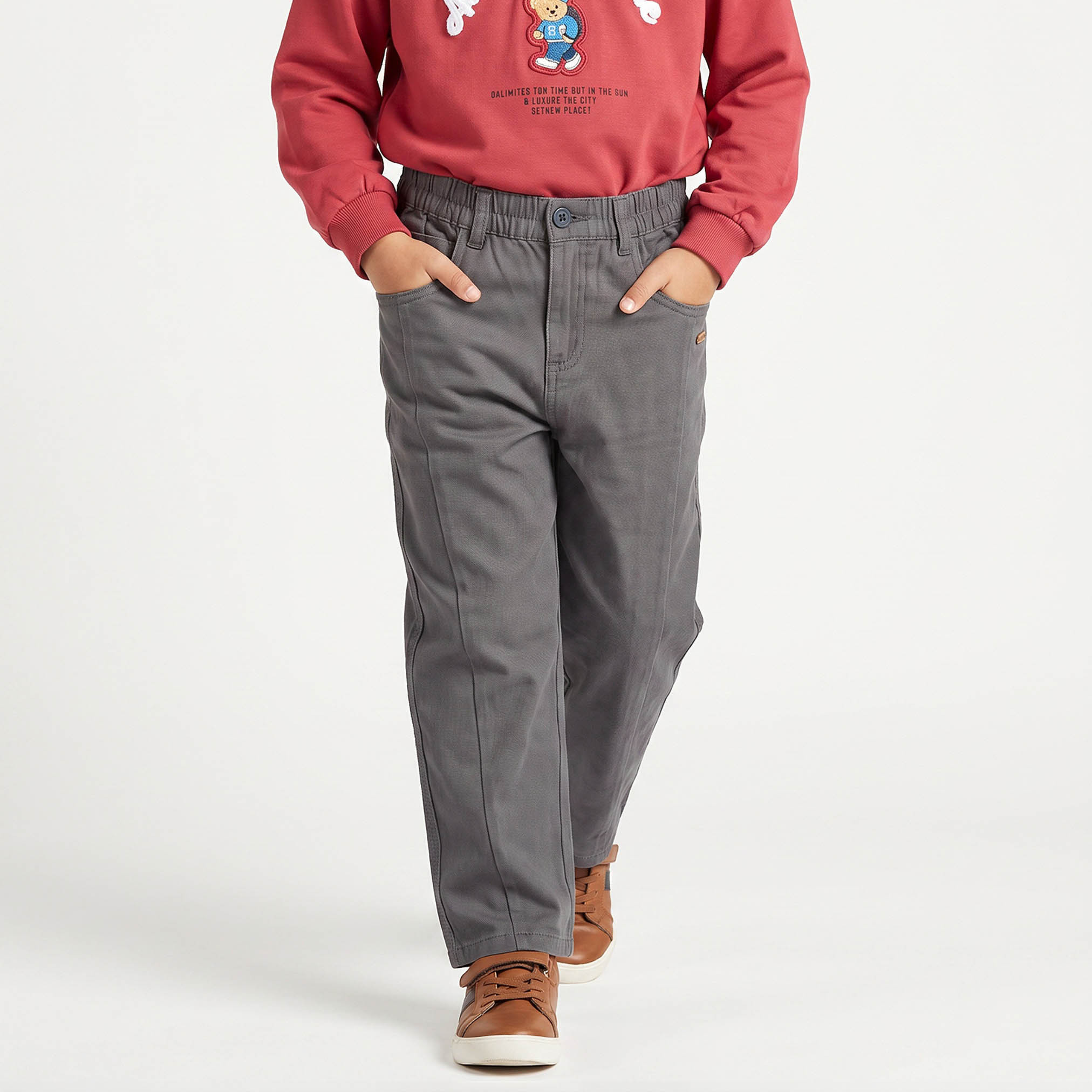 بنطلون بجيوب وخصر مطاطي من إليجو-boys-clothing-bottoms-trousers-image-1