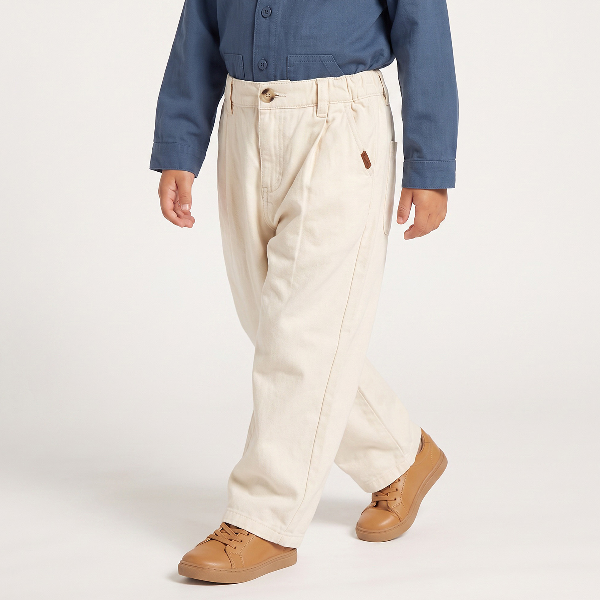 Trousers with Pockets-Elasticated Waist-boys-clothing-bottoms-trousers-image-1
