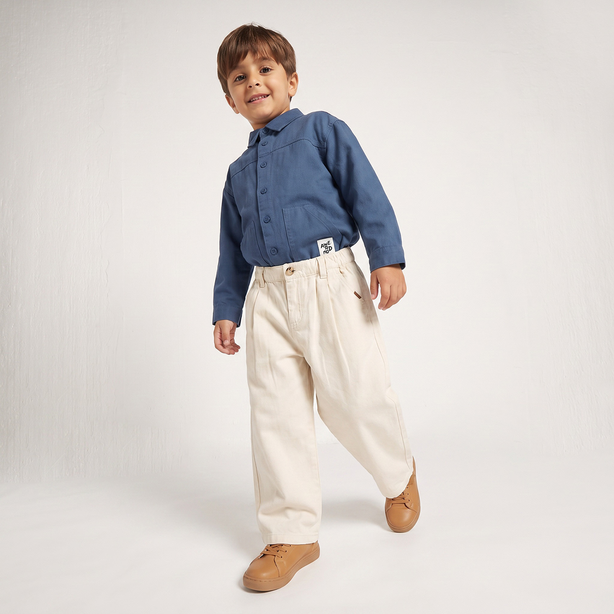 Trousers with Pockets-Elasticated Waist-boys-clothing-bottoms-trousers-image-2