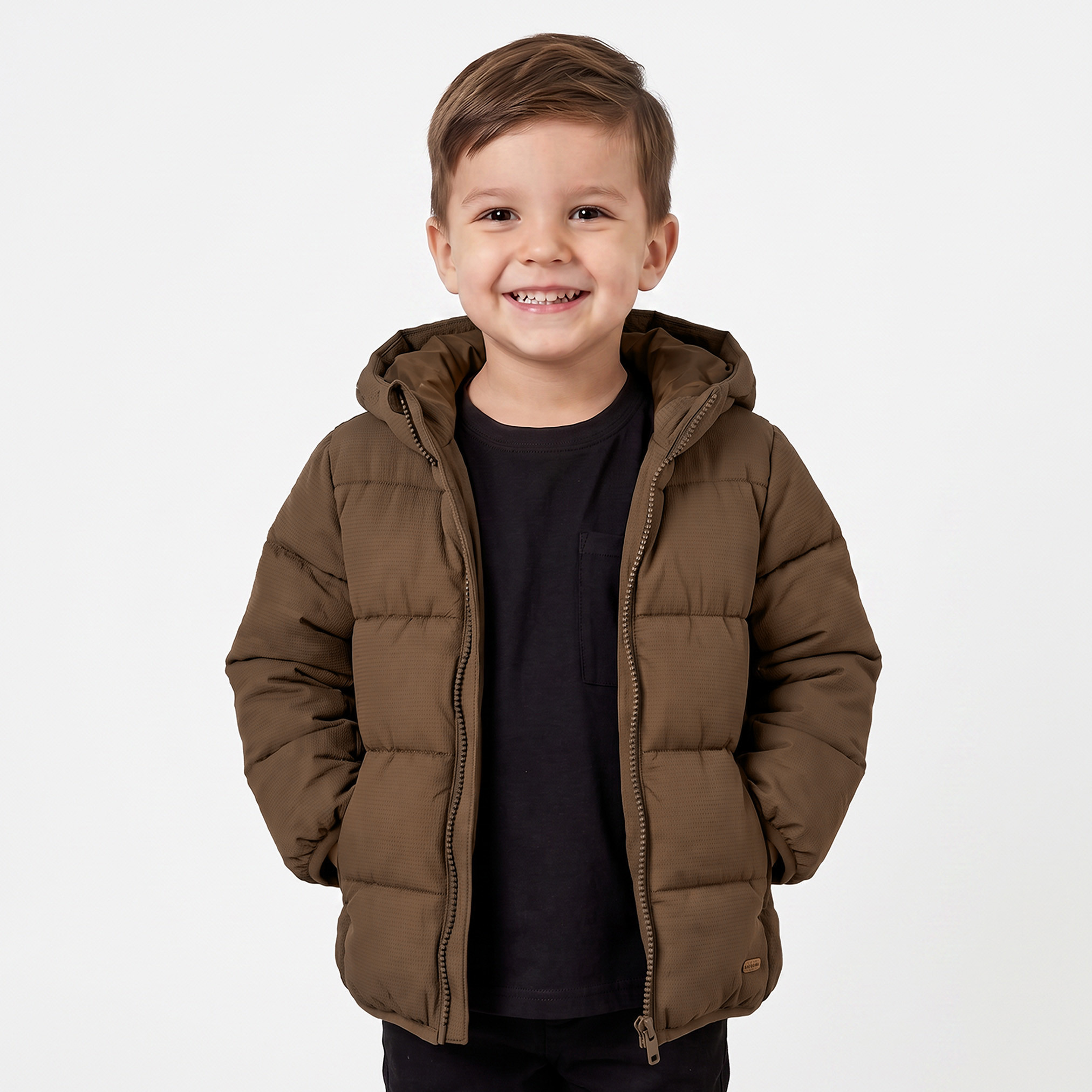 Hooded Puffer Jacket with Zip Closure-boys-clothing-jacketsandcoats-image-1