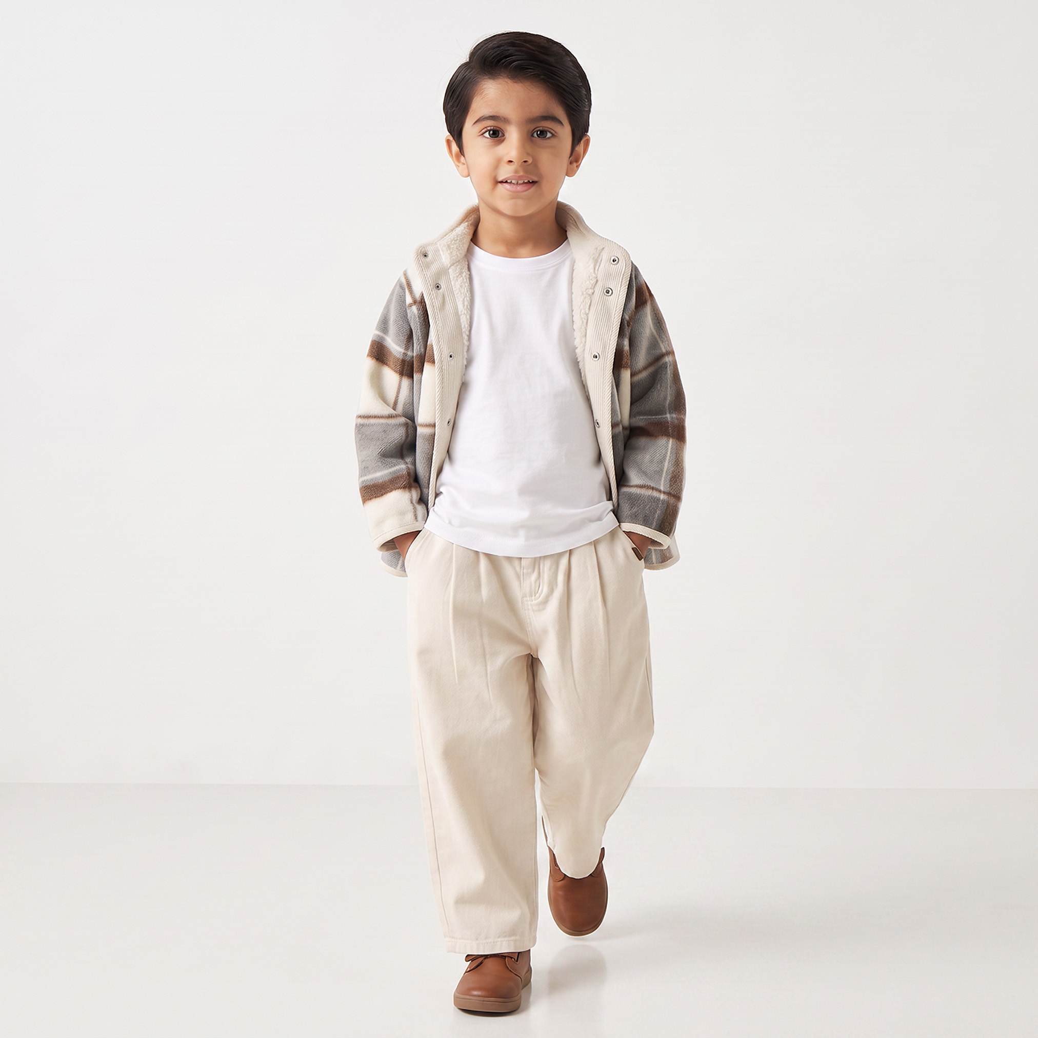 Eligo Checked Jacket with Button Closure-boys-clothing-jacketsandcoats-image-5