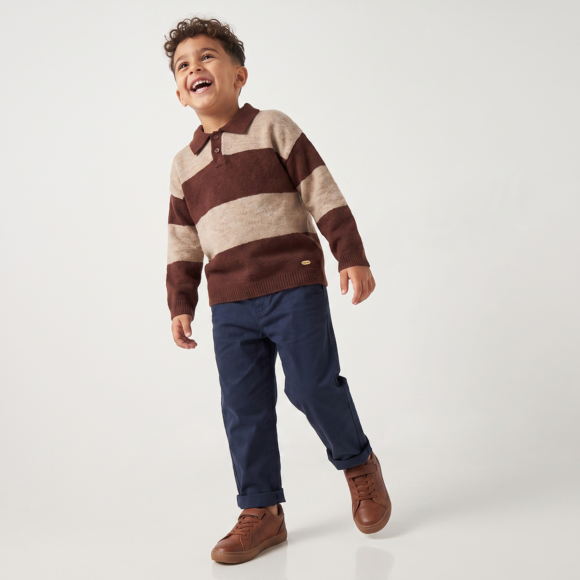 كنزة مخططة بأكمام طويلة من إليجو-baby-boys-clothing-winterwear-jumpersandcardigans-image-2