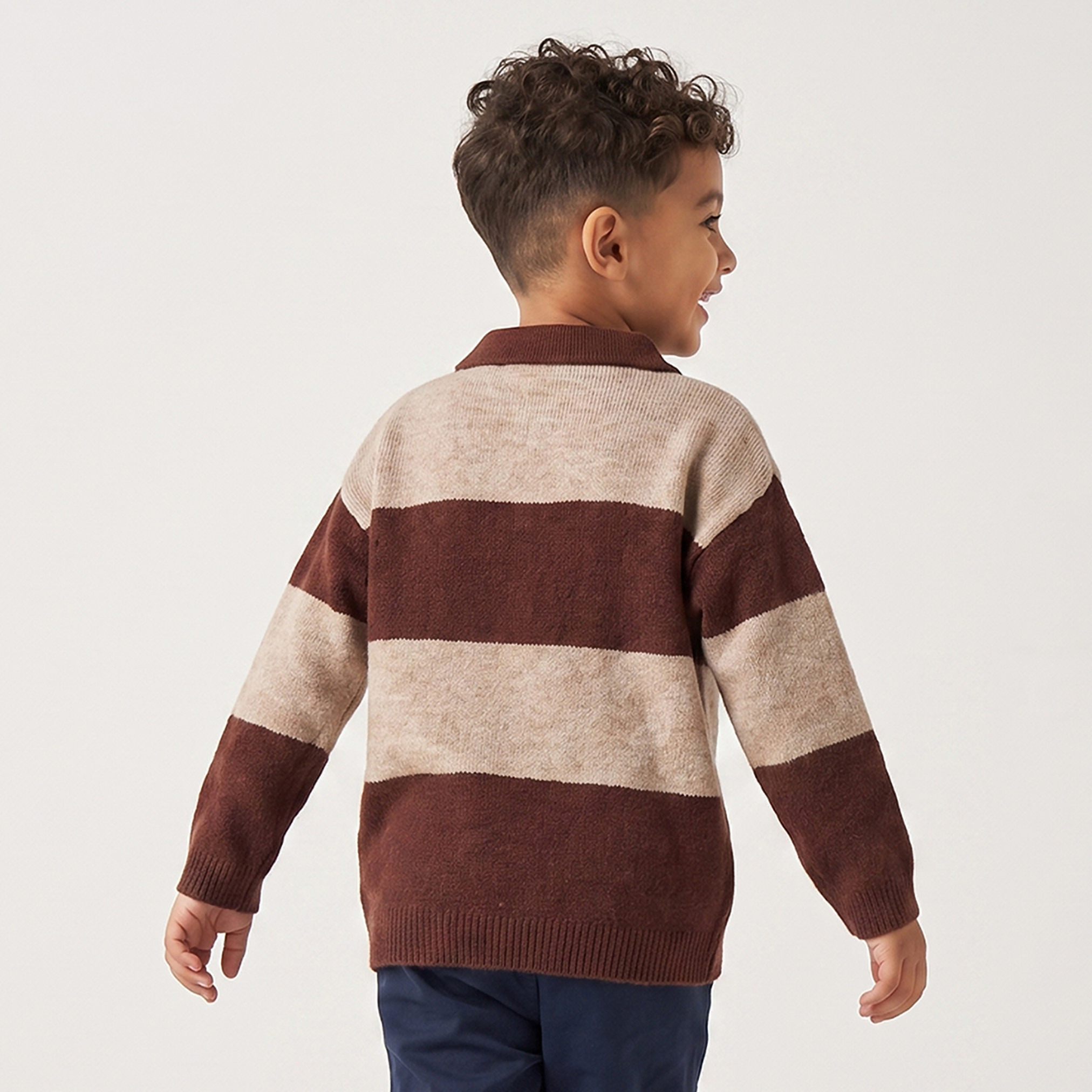 كنزة مخططة بأكمام طويلة من إليجو-baby-boys-clothing-winterwear-jumpersandcardigans-image-3