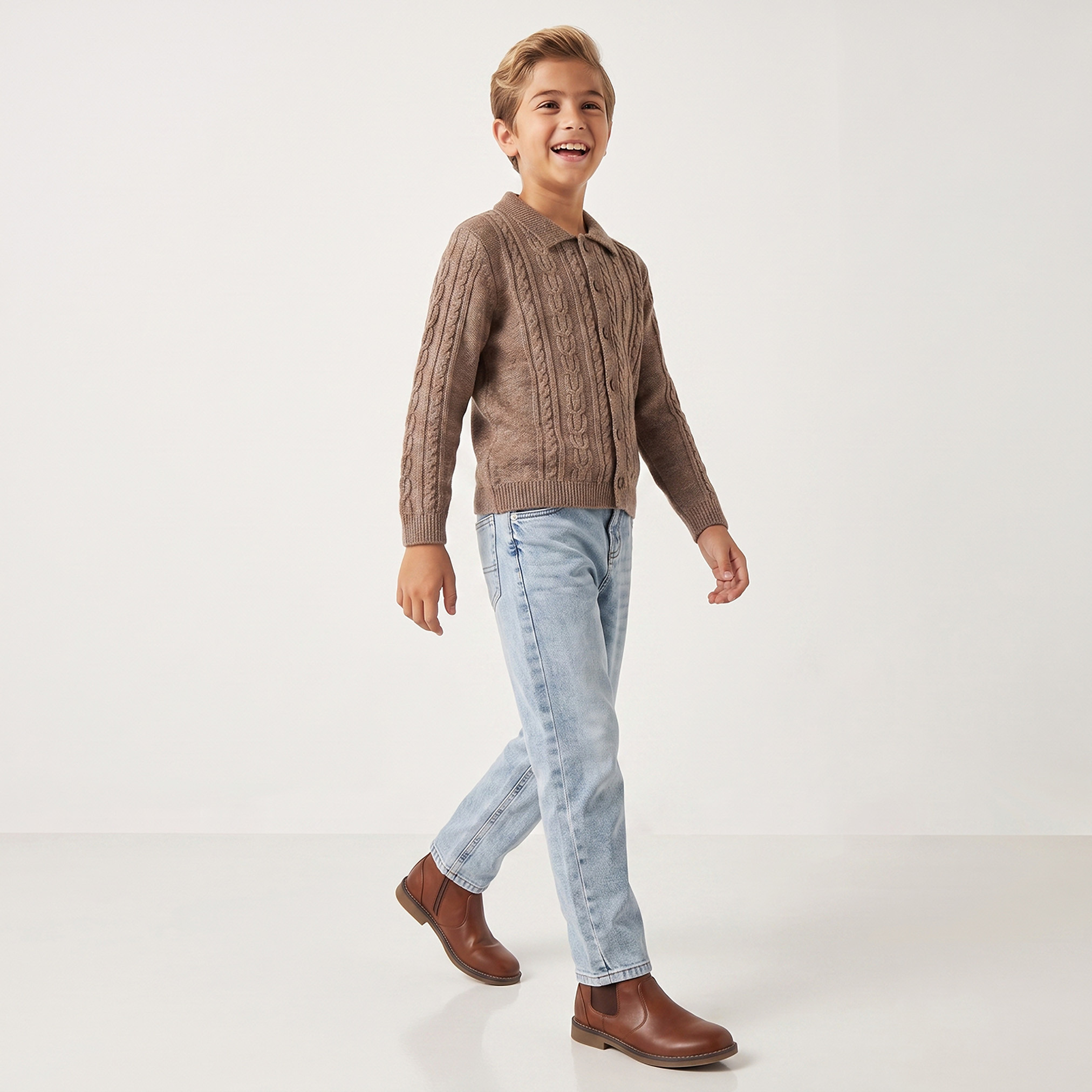 Eligo Cable Knit Cardigan with Long Sleeves-baby-boys-clothing-winterwear-jumpersandcardigans-image-5