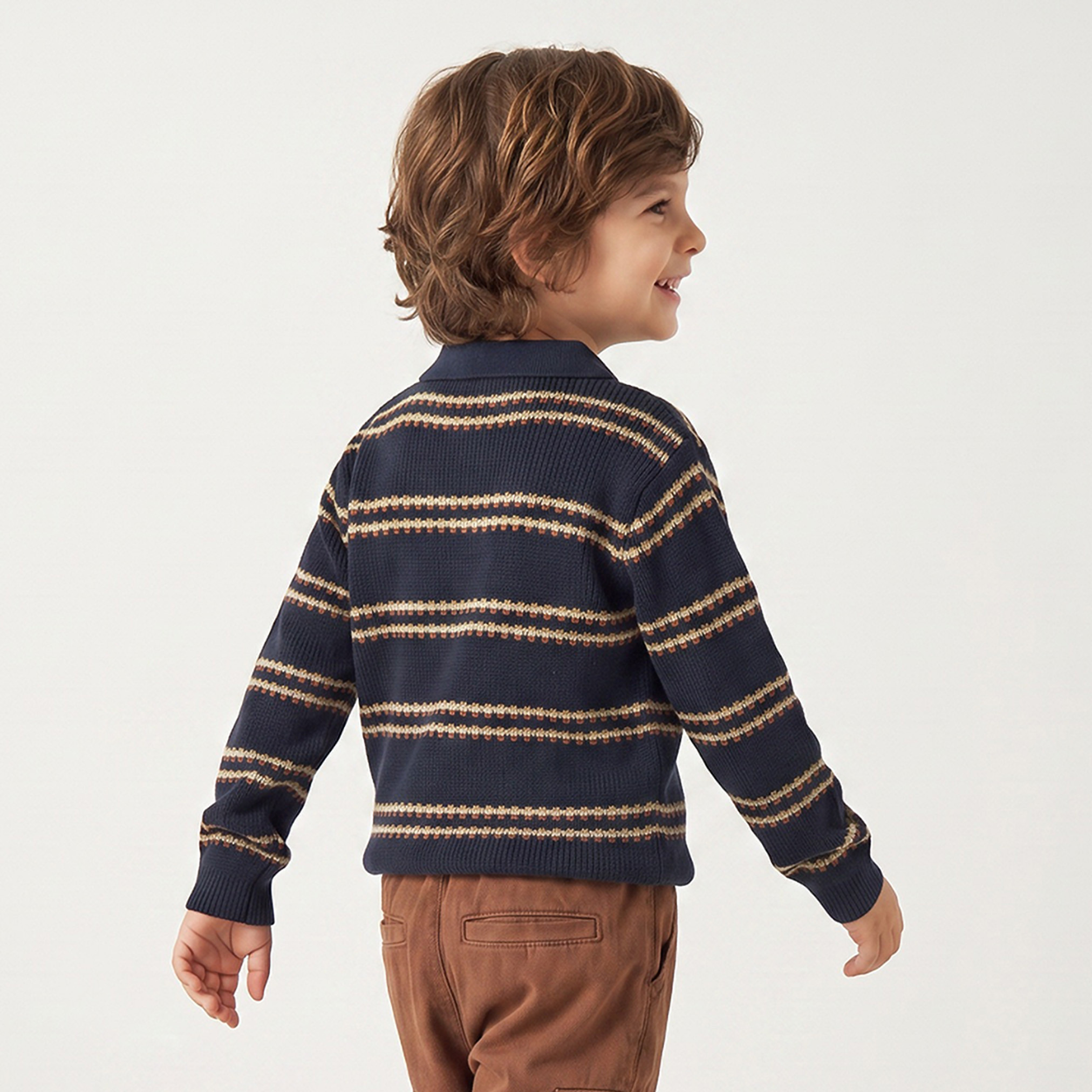 كنزة بياقة عادية وأكمام طويلة من إليجو-baby-boys-clothing-winterwear-jumpersandcardigans-image-3