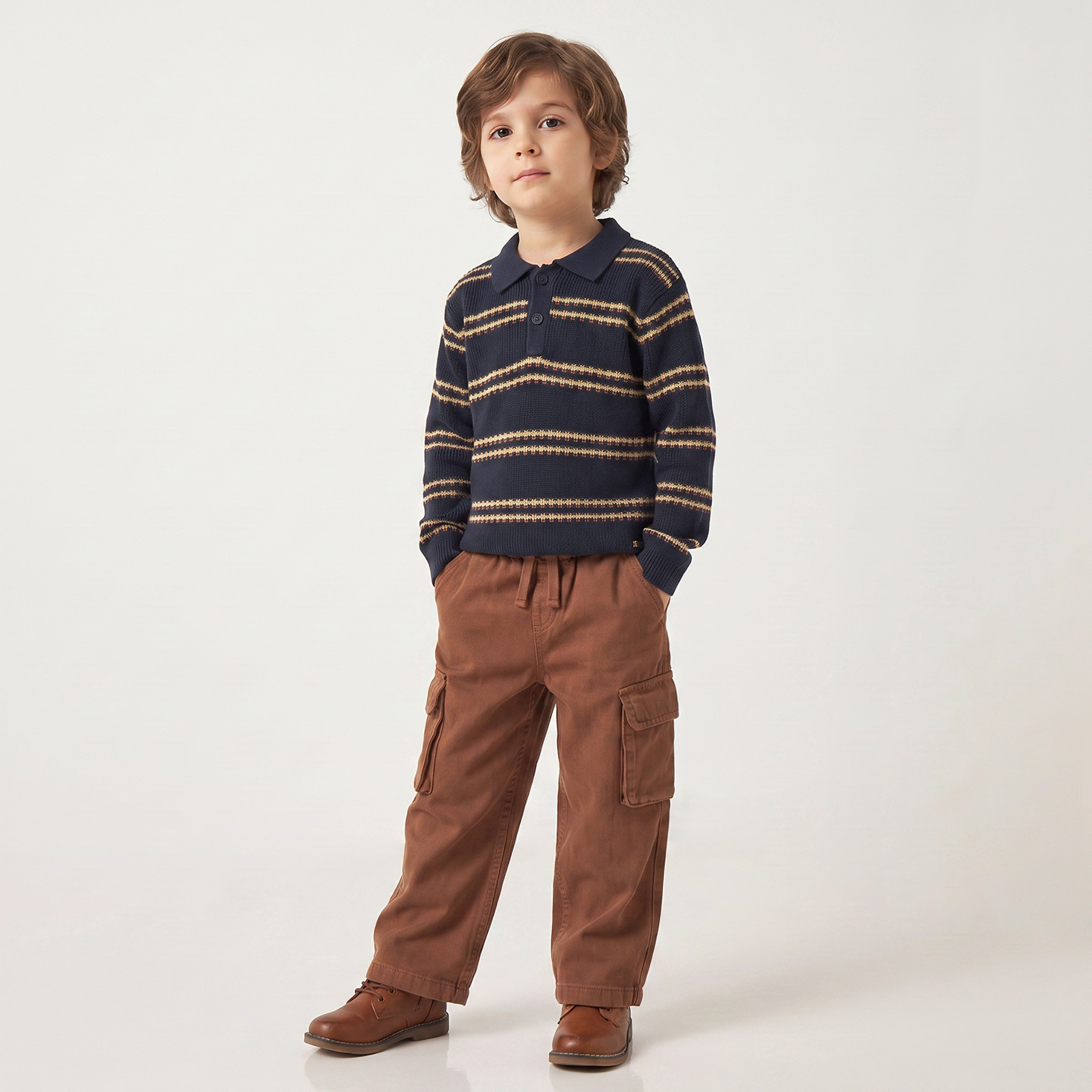 كنزة بياقة عادية وأكمام طويلة من إليجو-baby-boys-clothing-winterwear-jumpersandcardigans-image-5