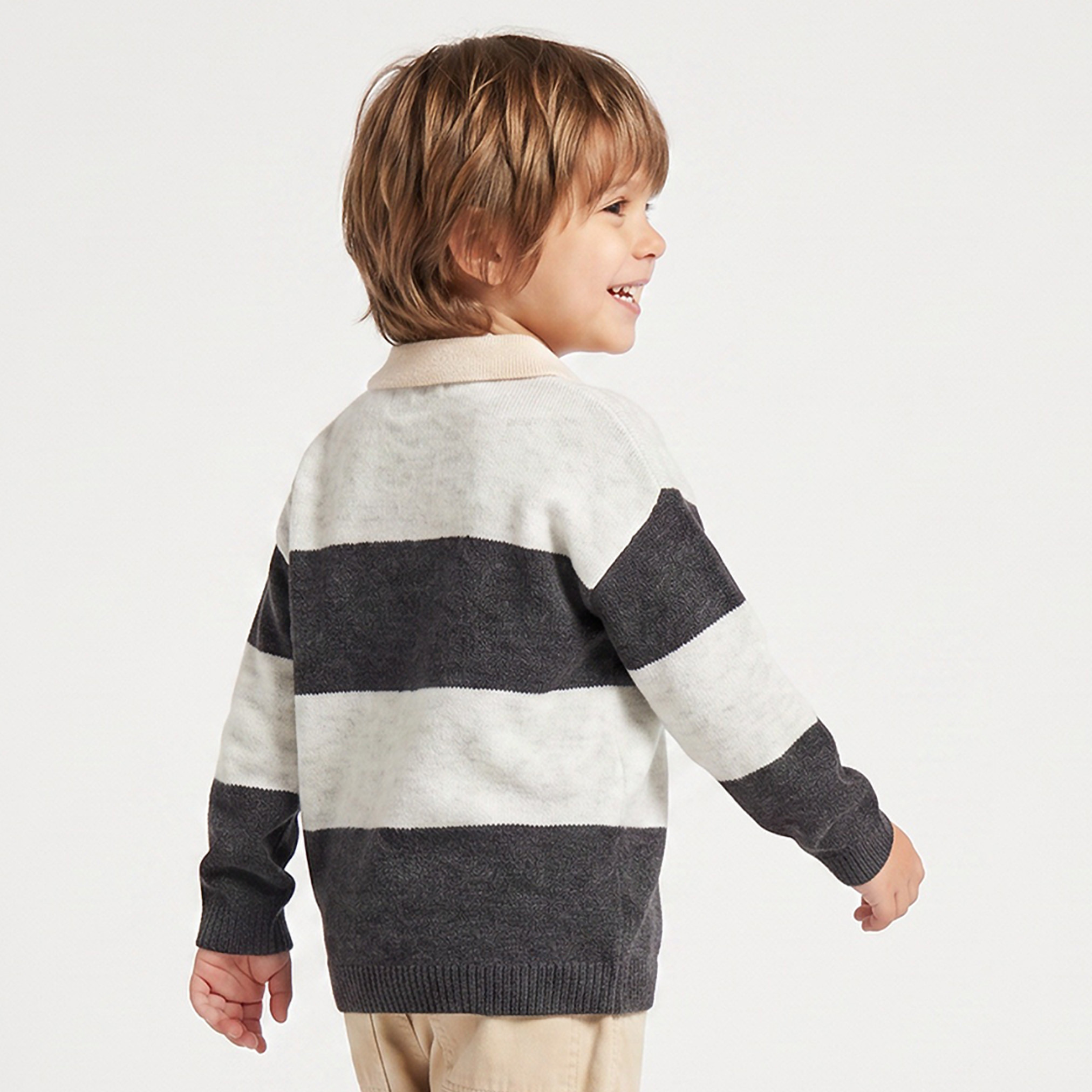 كنزة مخططة بأكمام طويلة من إليجو-baby-boys-clothing-winterwear-jumpersandcardigans-image-3