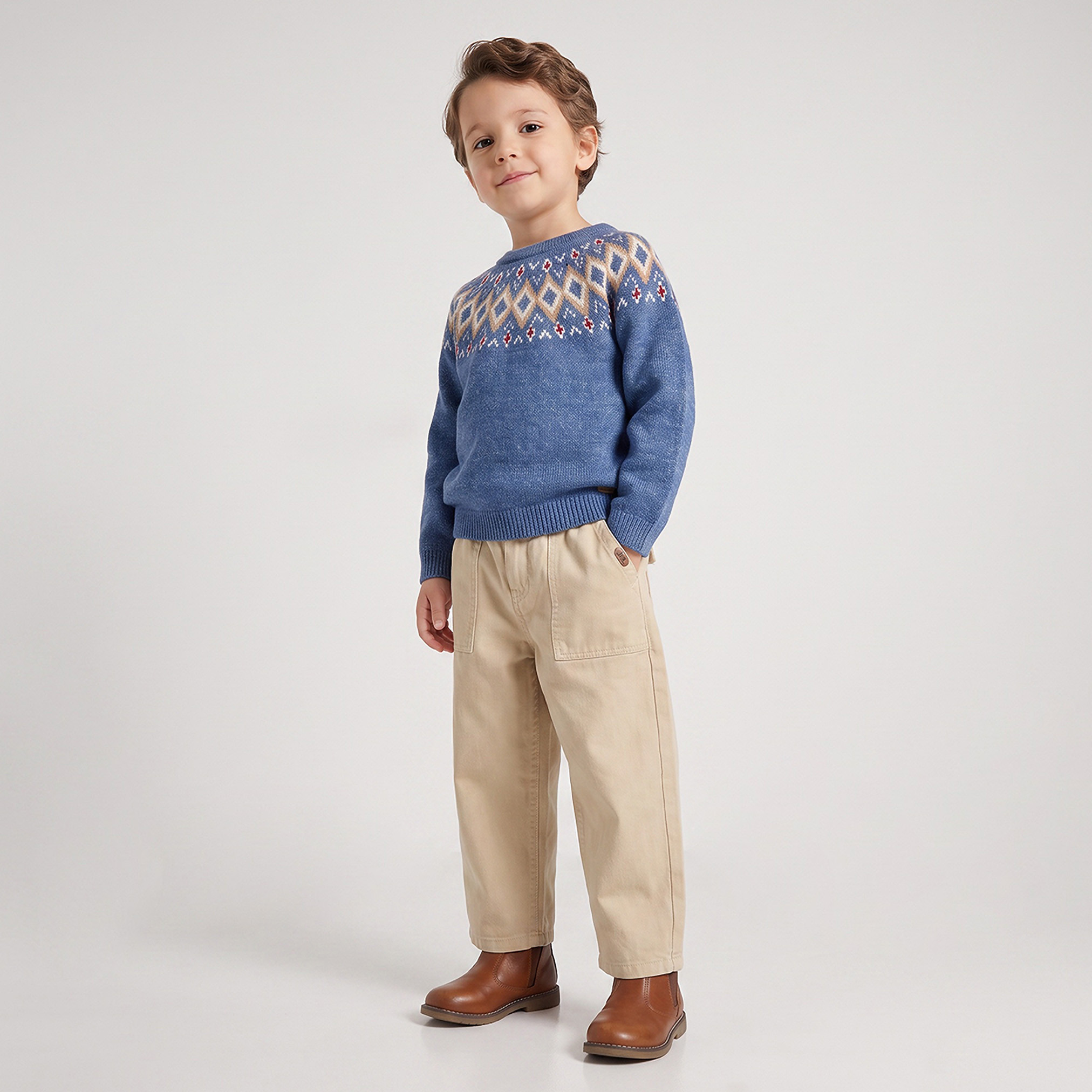 Eligo Fair Isle Sweater with Long Sleeves-baby-boys-clothing-winterwear-jumpersandcardigans-image-2