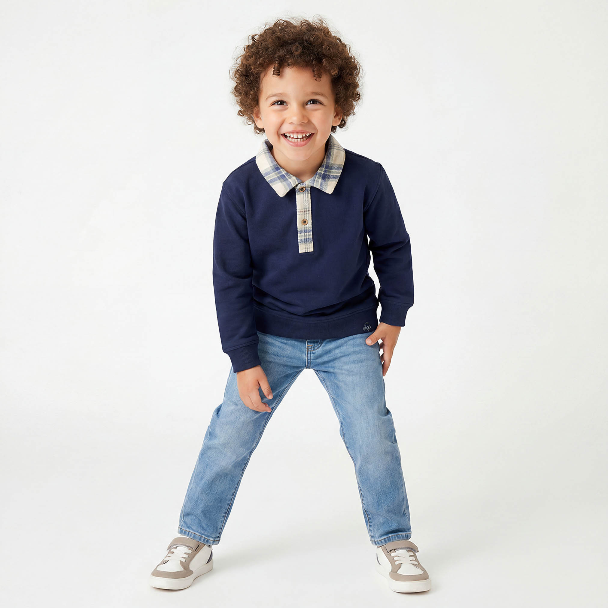 سويت شيرت كاروهات بياقة وأكمام طويلة من إليجو-baby-boys-clothing-winterwear-sweatshirts-image-2