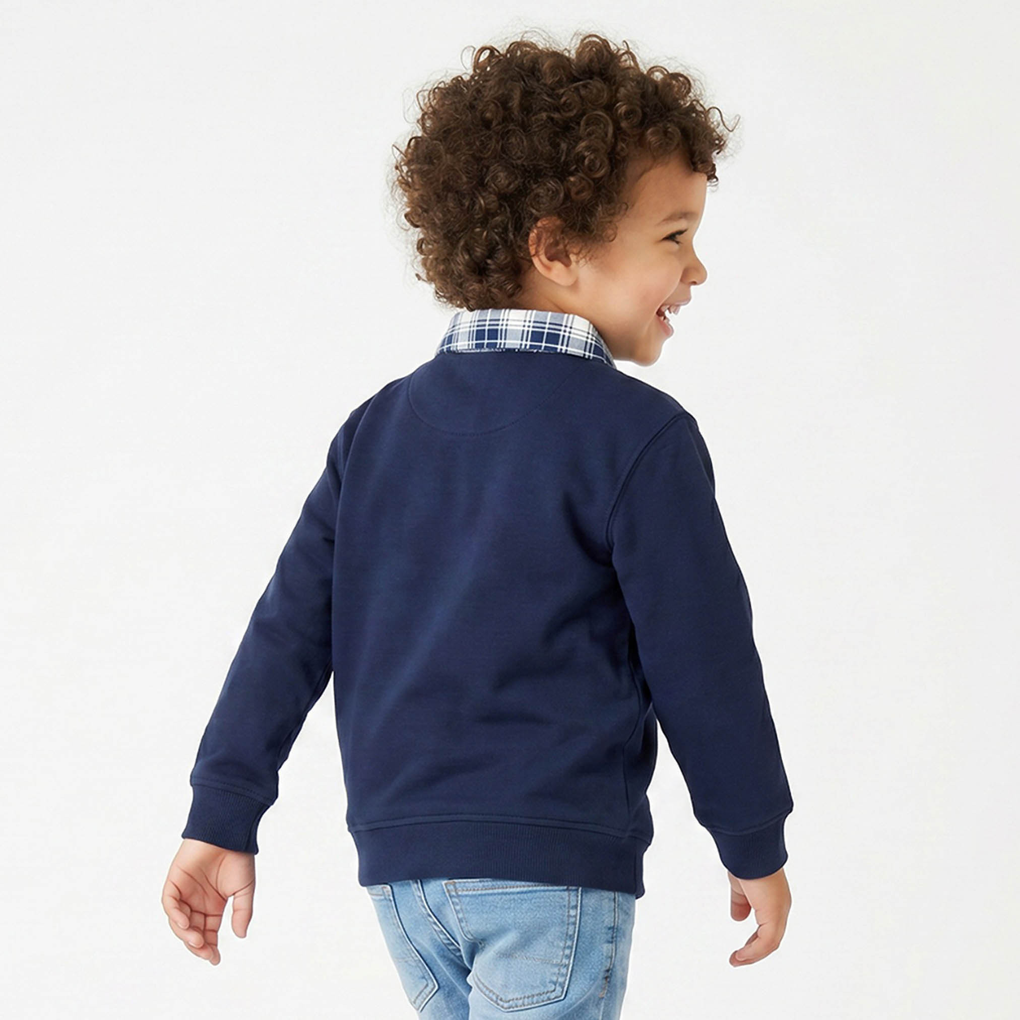 سويت شيرت كاروهات بياقة وأكمام طويلة من إليجو-baby-boys-clothing-winterwear-sweatshirts-image-3
