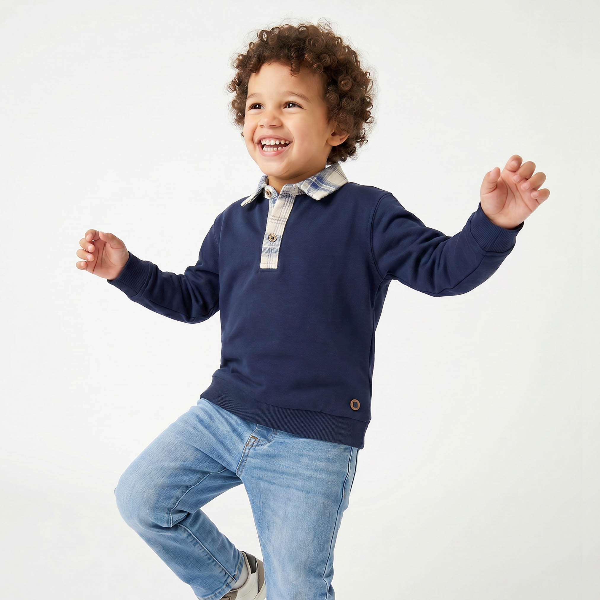 سويت شيرت كاروهات بياقة وأكمام طويلة من إليجو-baby-boys-clothing-winterwear-sweatshirts-image-5