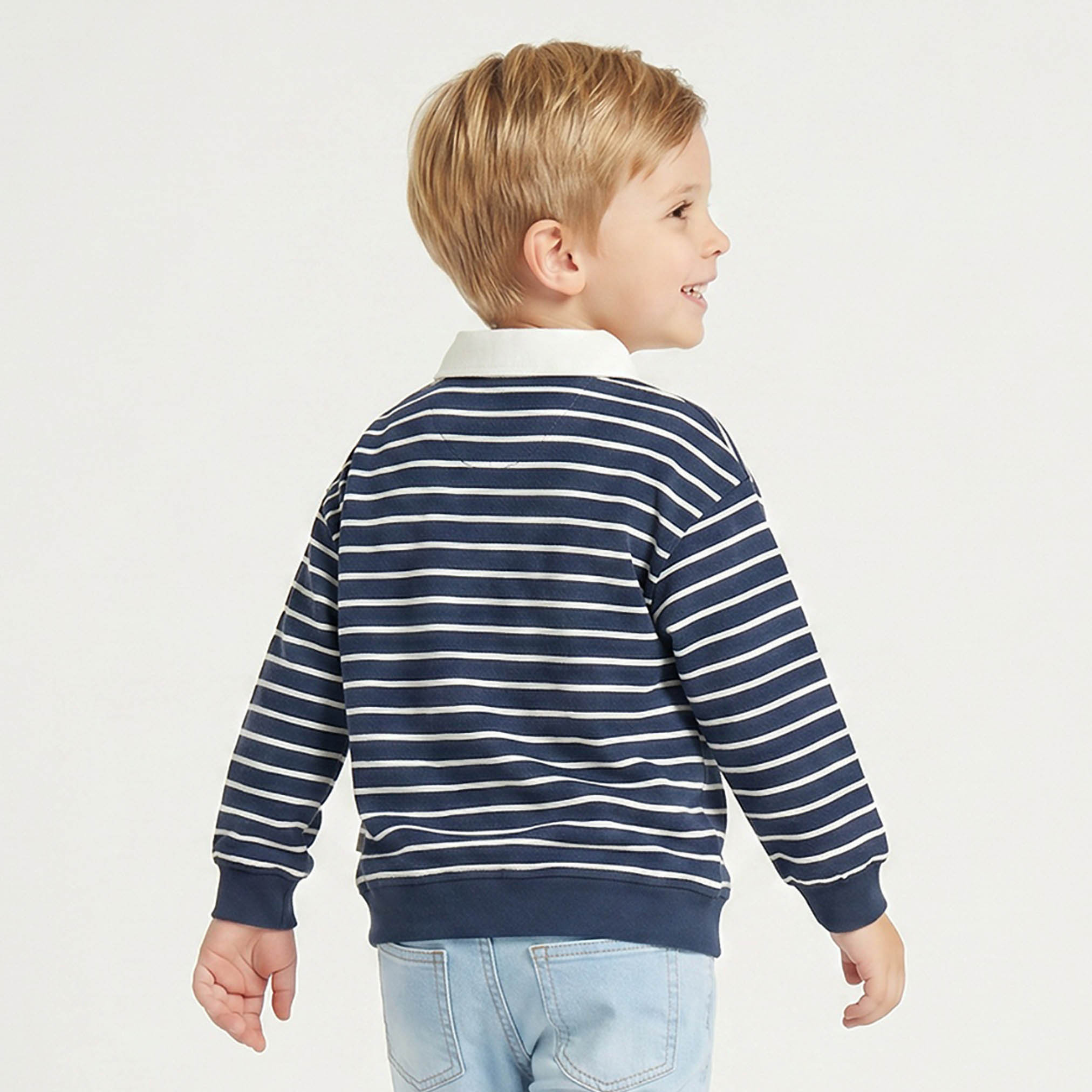 Eligo Striped Sweatshirt with Long Sleeves-baby-boys-clothing-sweatshirts-image-3