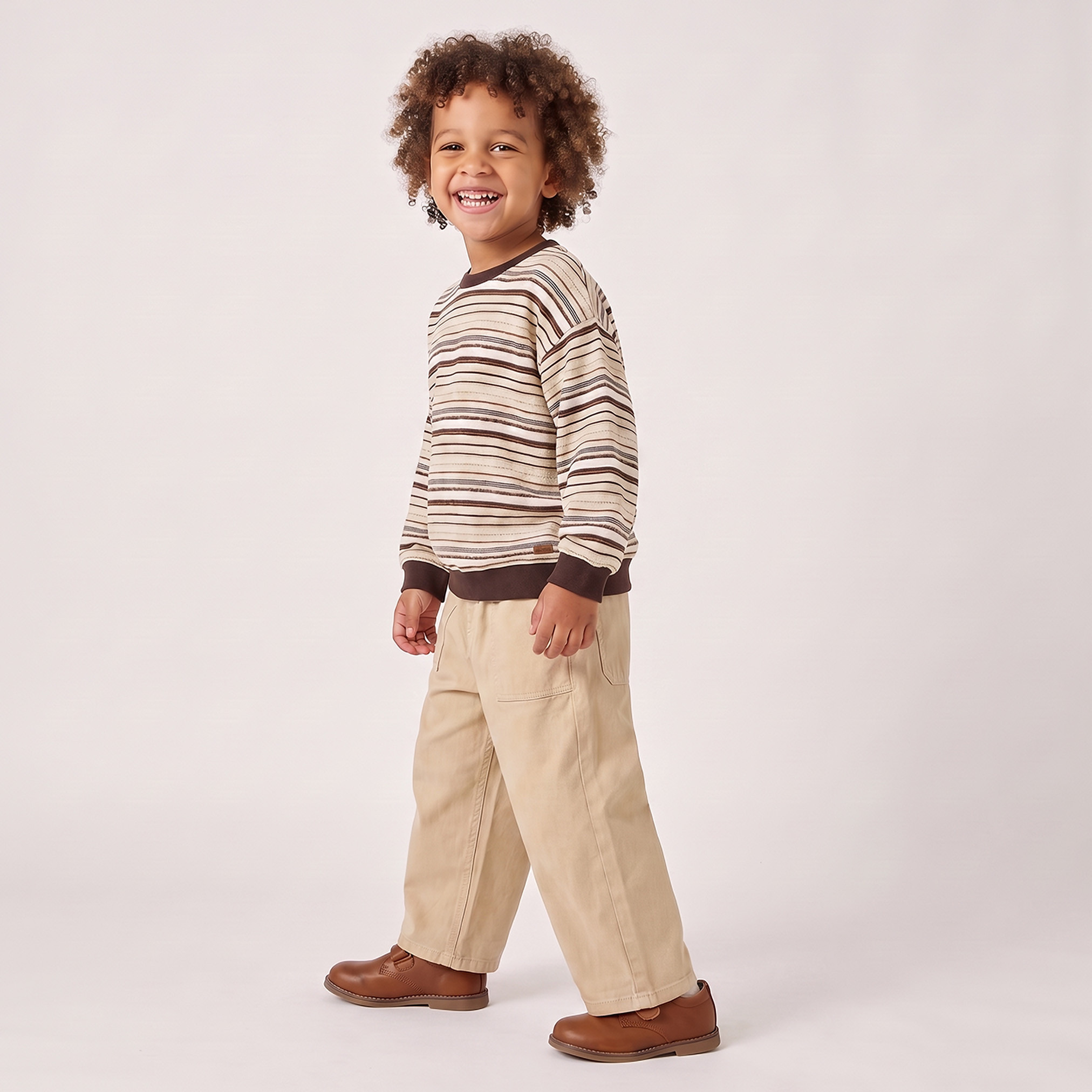 Juniors Striped Sweatshirt with Long Sleeves-baby-boys-clothing-winterwear-sweatshirts-image-5