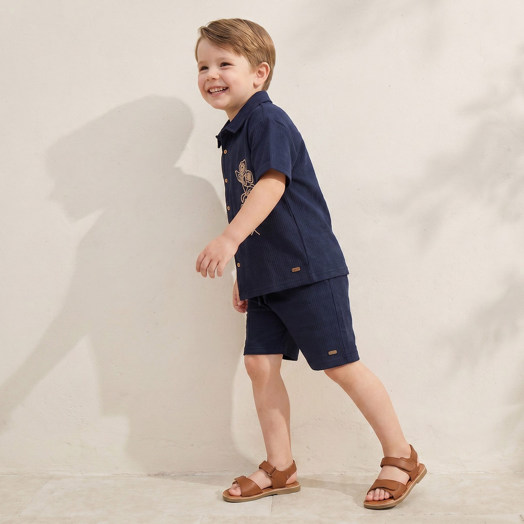 Eligo Collared Short Sleeves Shirt and Shorts Set with Embroidery-boys-clothing-setsandcoords-image-6