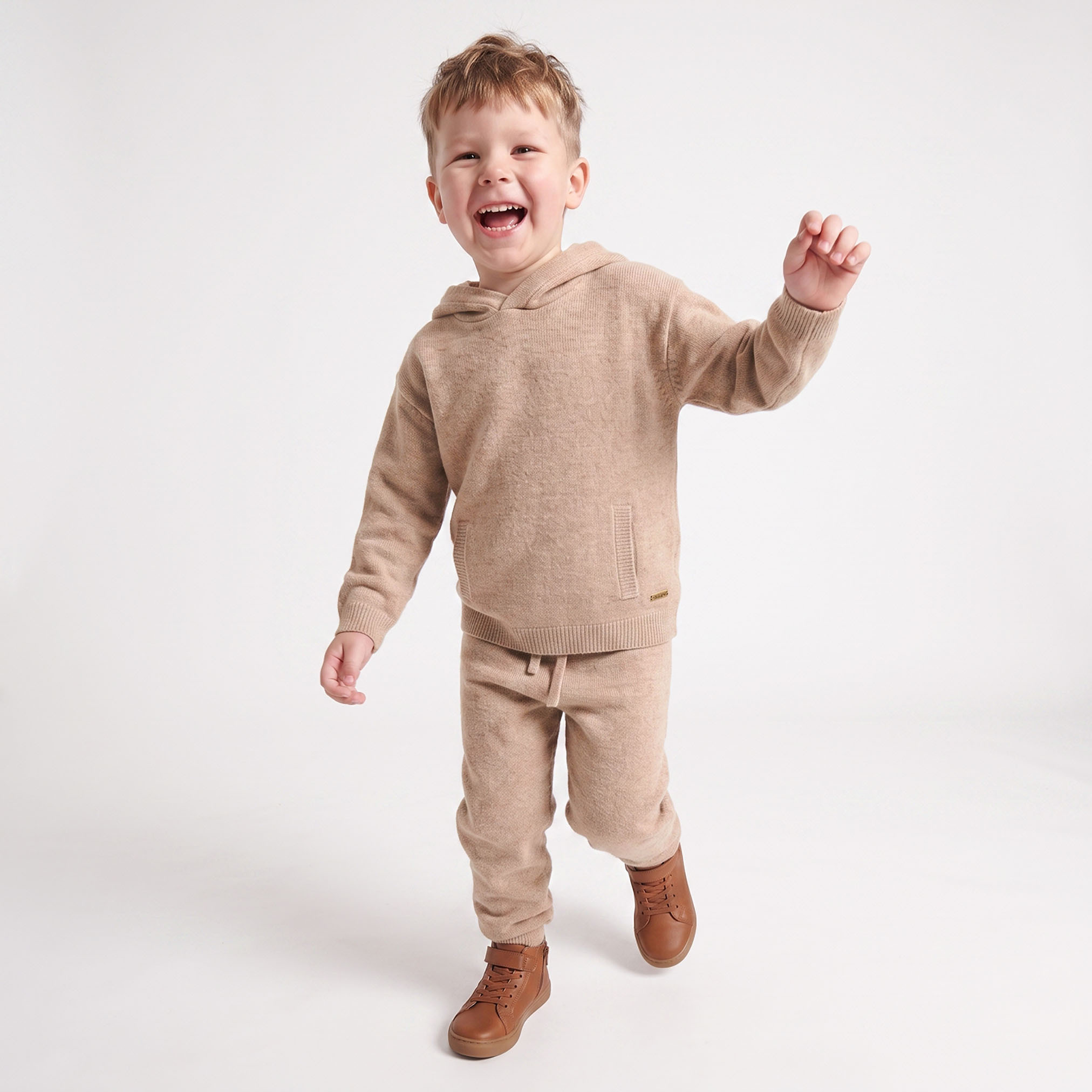 Hooded Long Sleeves Sweatshirt and Trousers Set-boys-clothing-setsandcoords-image-1
