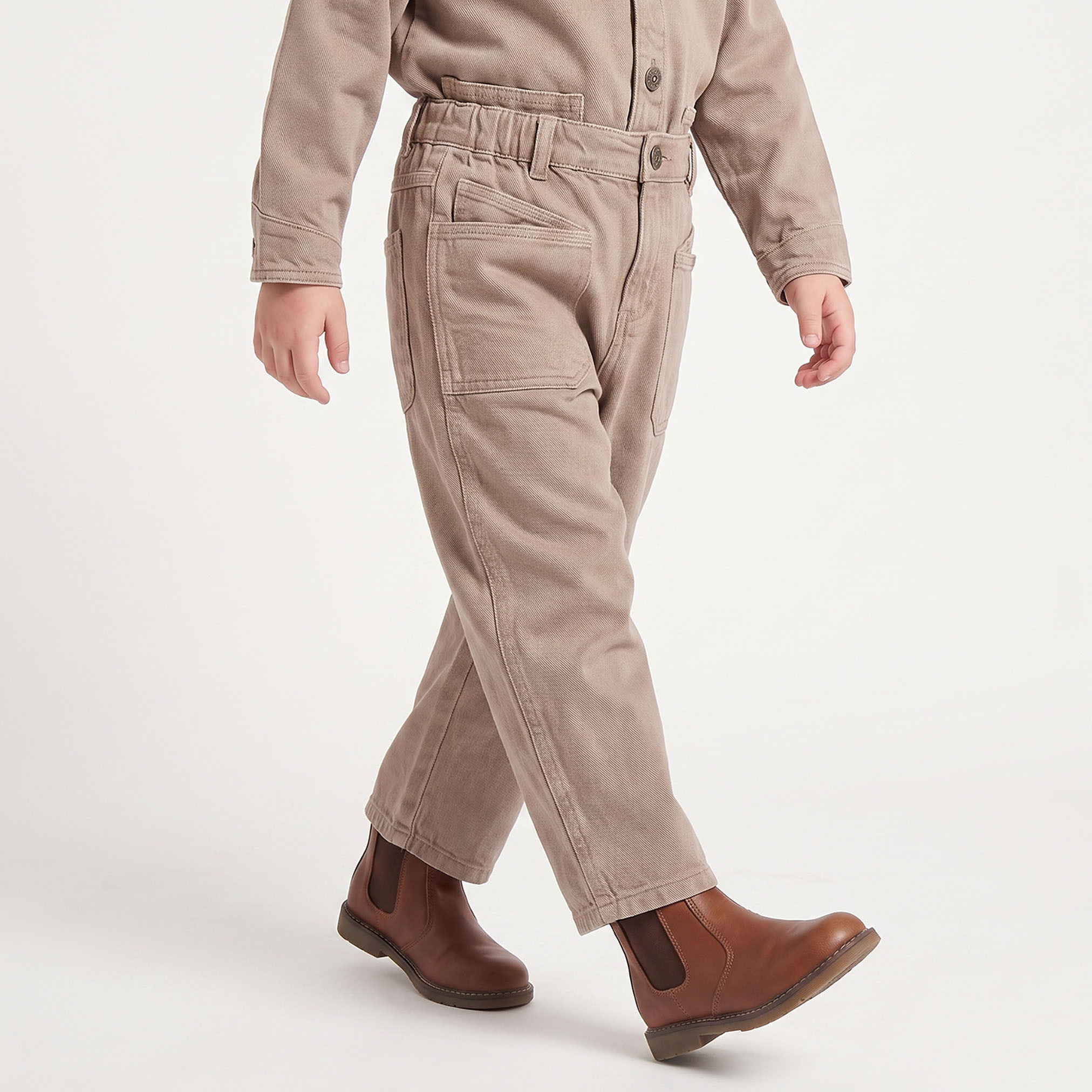 Eligo Collared Long Sleeves Shirt and Pants Set with Patch Pockets-boys-clothing-setsandcoords-image-3
