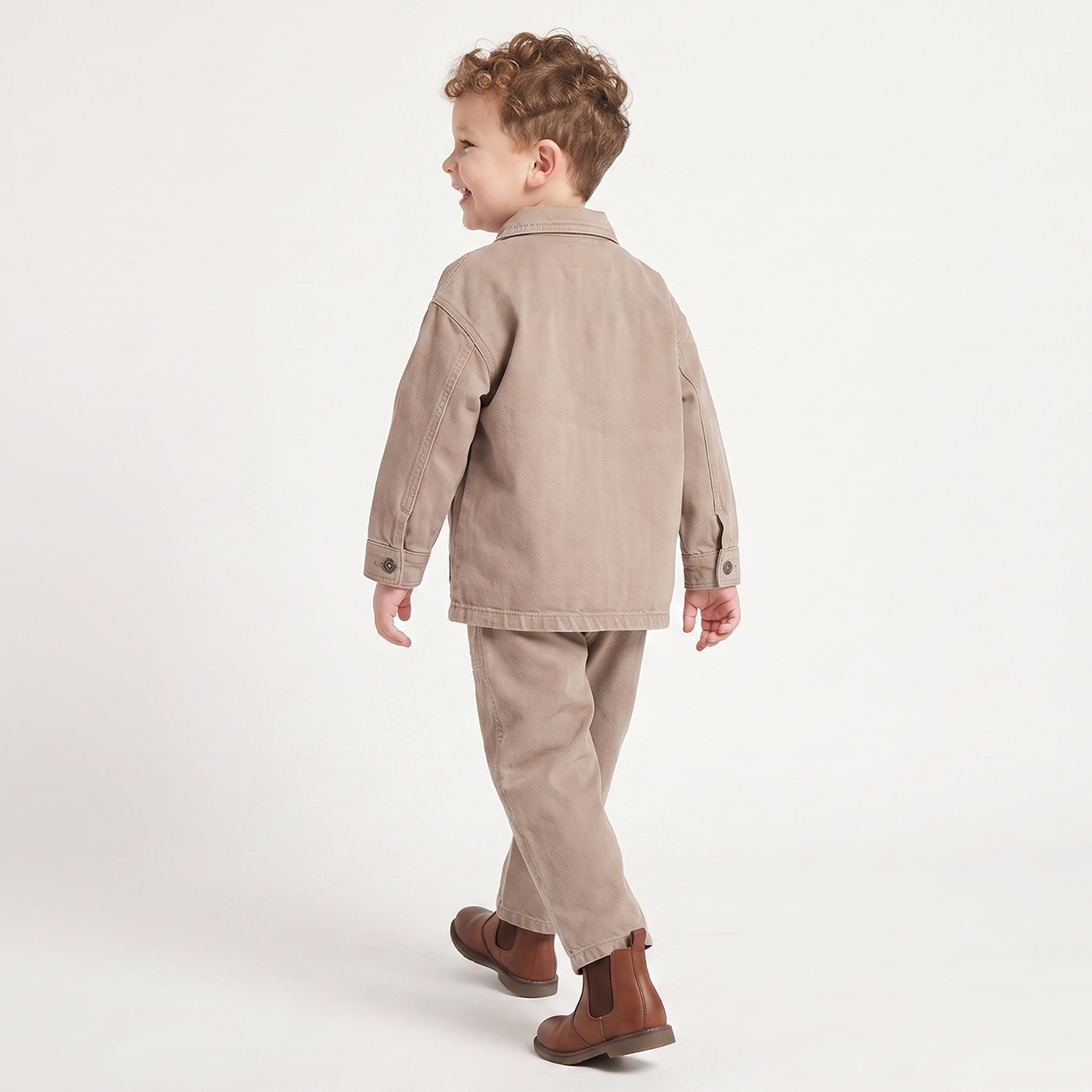 Eligo Collared Long Sleeves Shirt and Pants Set with Patch Pockets-boys-clothing-setsandcoords-image-4