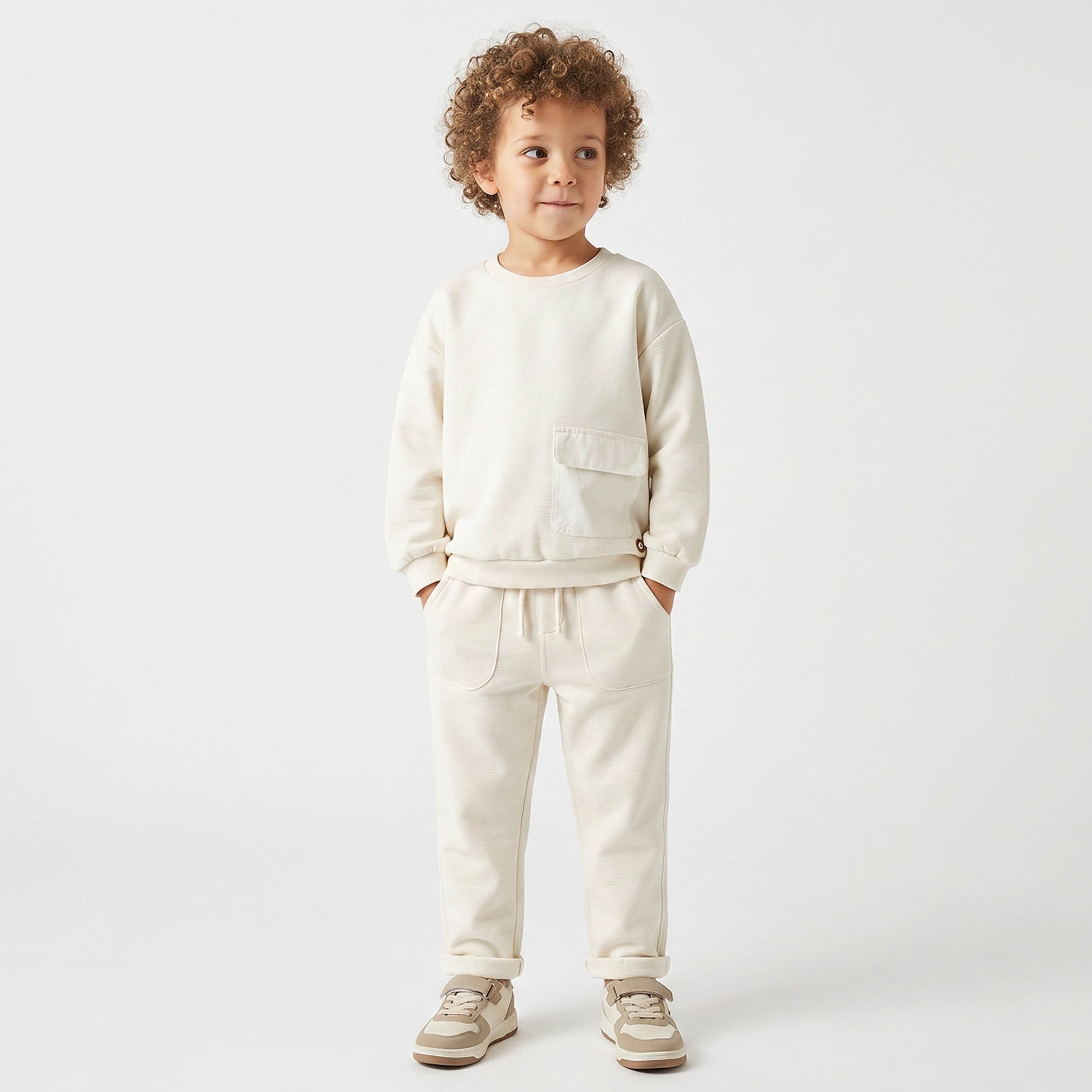 Eligo Crew Neck Long Sleeves Sweatshirt and Joggers Set with Drawstring Closure-boys-clothing-setsandcoords-image-1