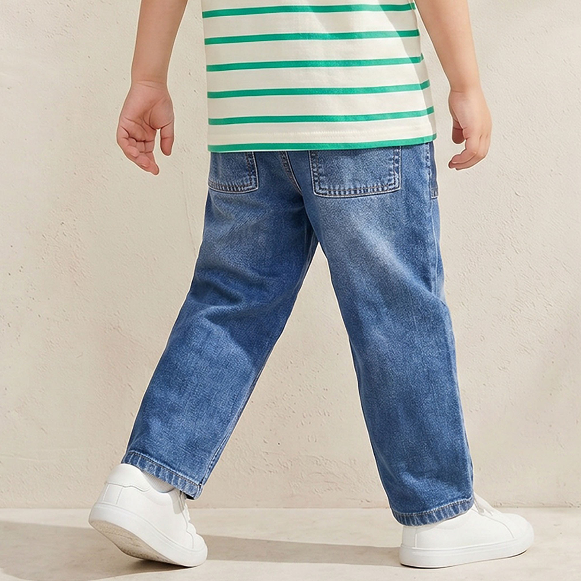 Juniors Drawstring Waistband Jeans with Pockets-boys-clothing-bottoms-jeans-image-3