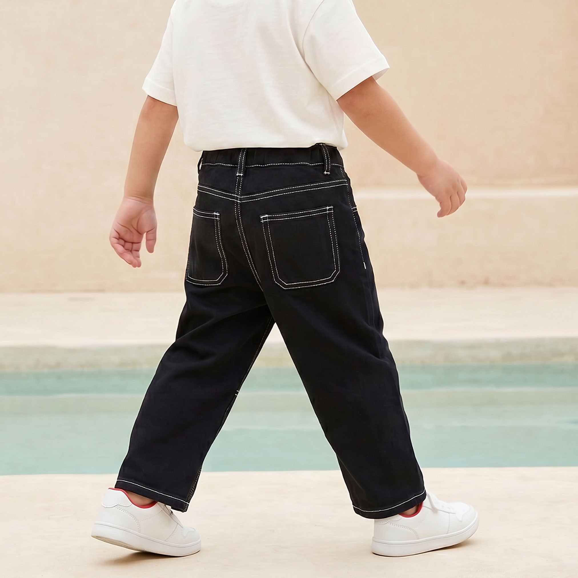 Juniors Jeans with Contrast Stitching-boys-clothing-bottoms-jeans-image-3